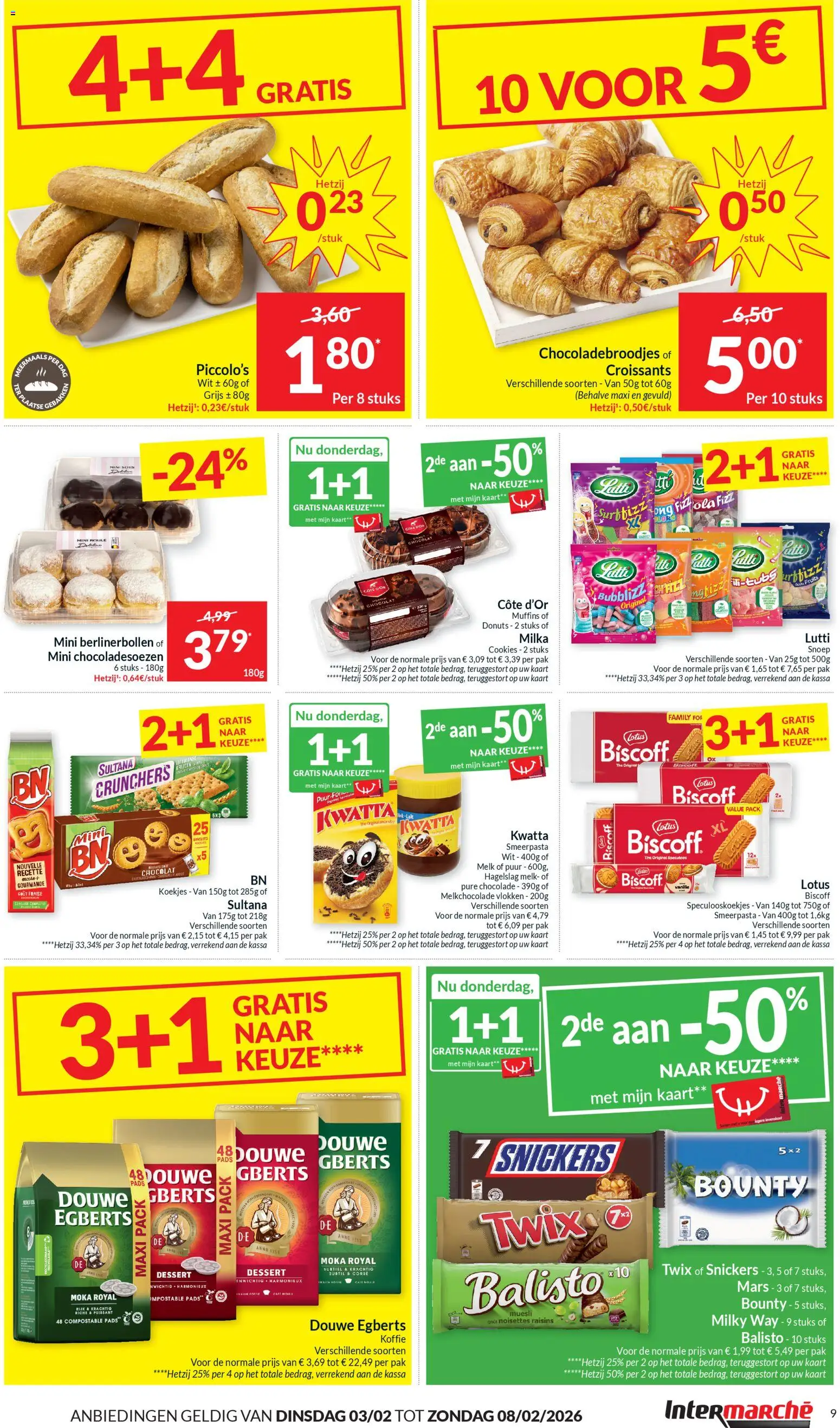 {H1} | Pagina: 9 | Producten: Donuts, Rooibos tea, Muffins, Koffie