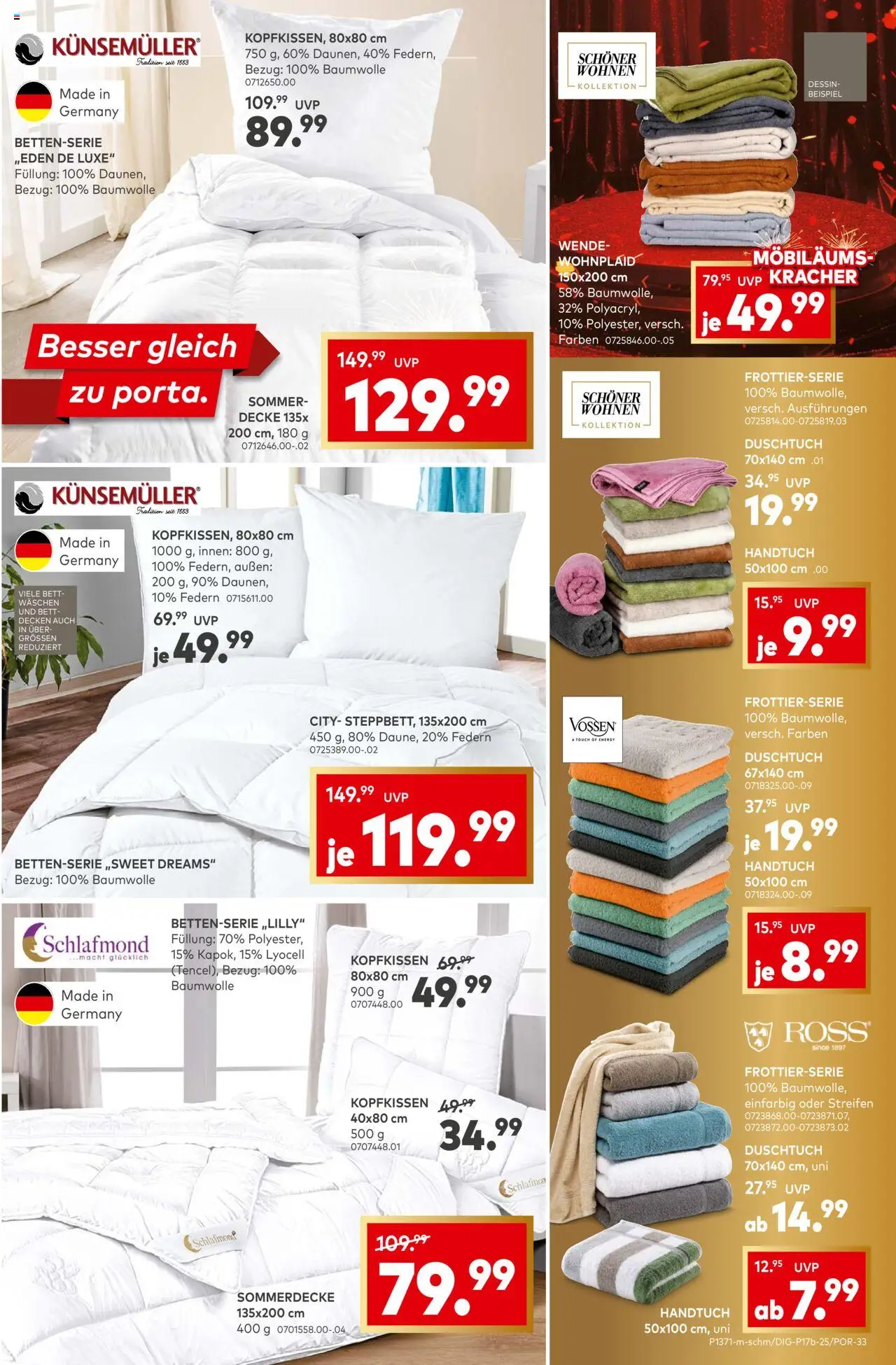 Porta! Aktueller Prospekt – gültig ab 08.09.2025 | Seite: 7 | Produkte: Bett, Decke, Energy, Kopfkissen