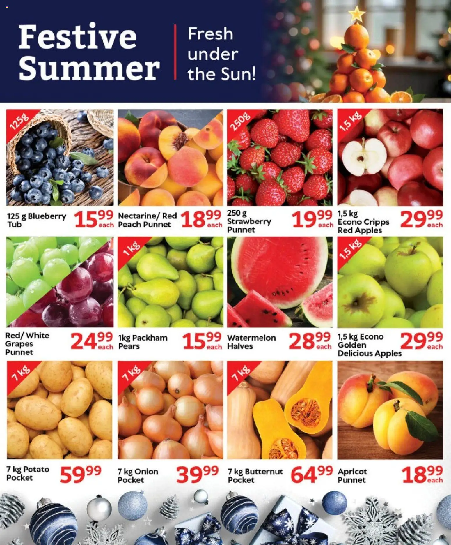 New Oxford Freshmarket catalogue – valid from 03.12.2025 | Page: 8 | Products: Pears, Apples, Peach, Grapes