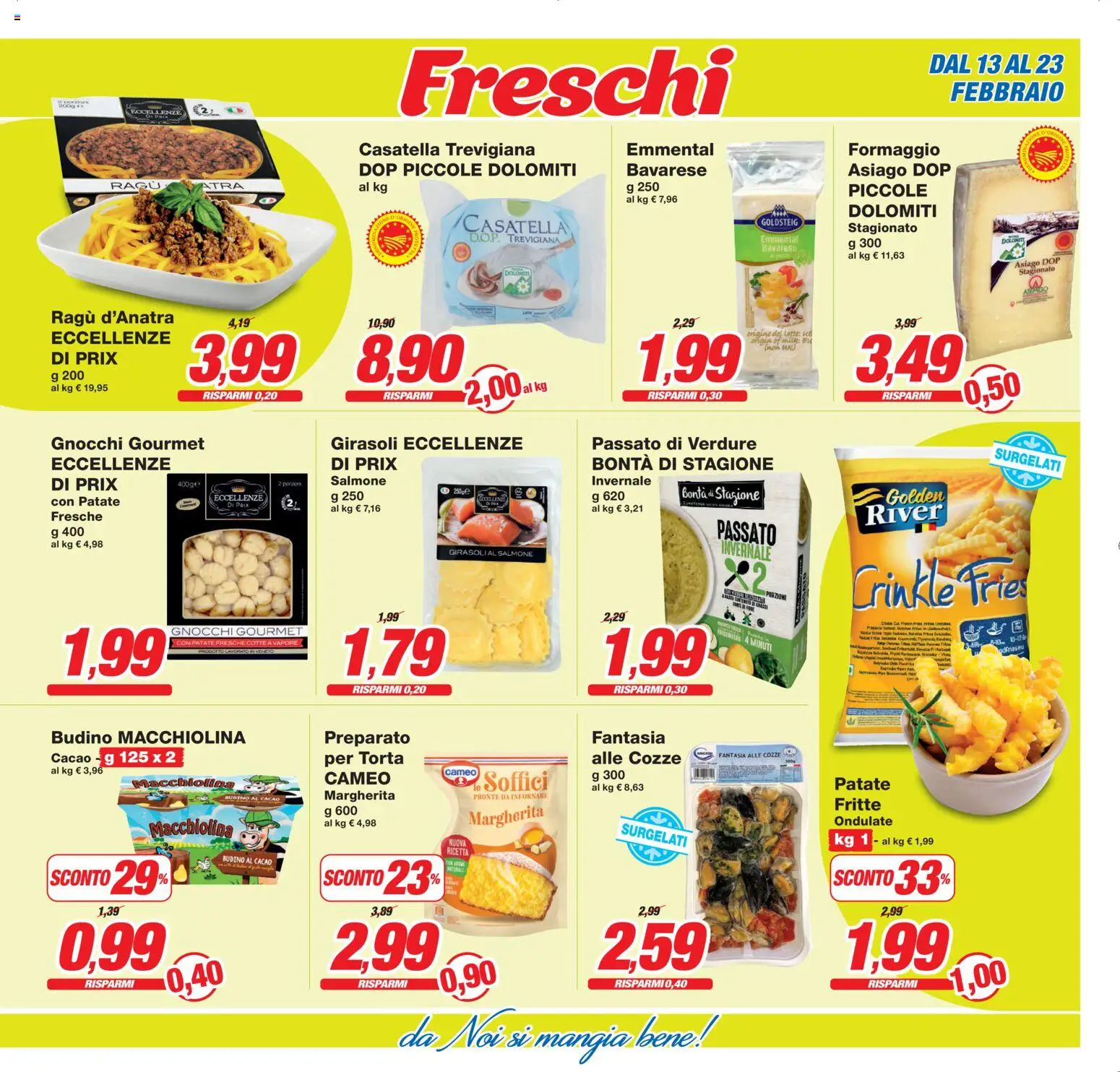 Volantino Prix del 13.02.2026 | Pagina: 9 | Prodotti: Salmone, Patate, Formaggio, Budino