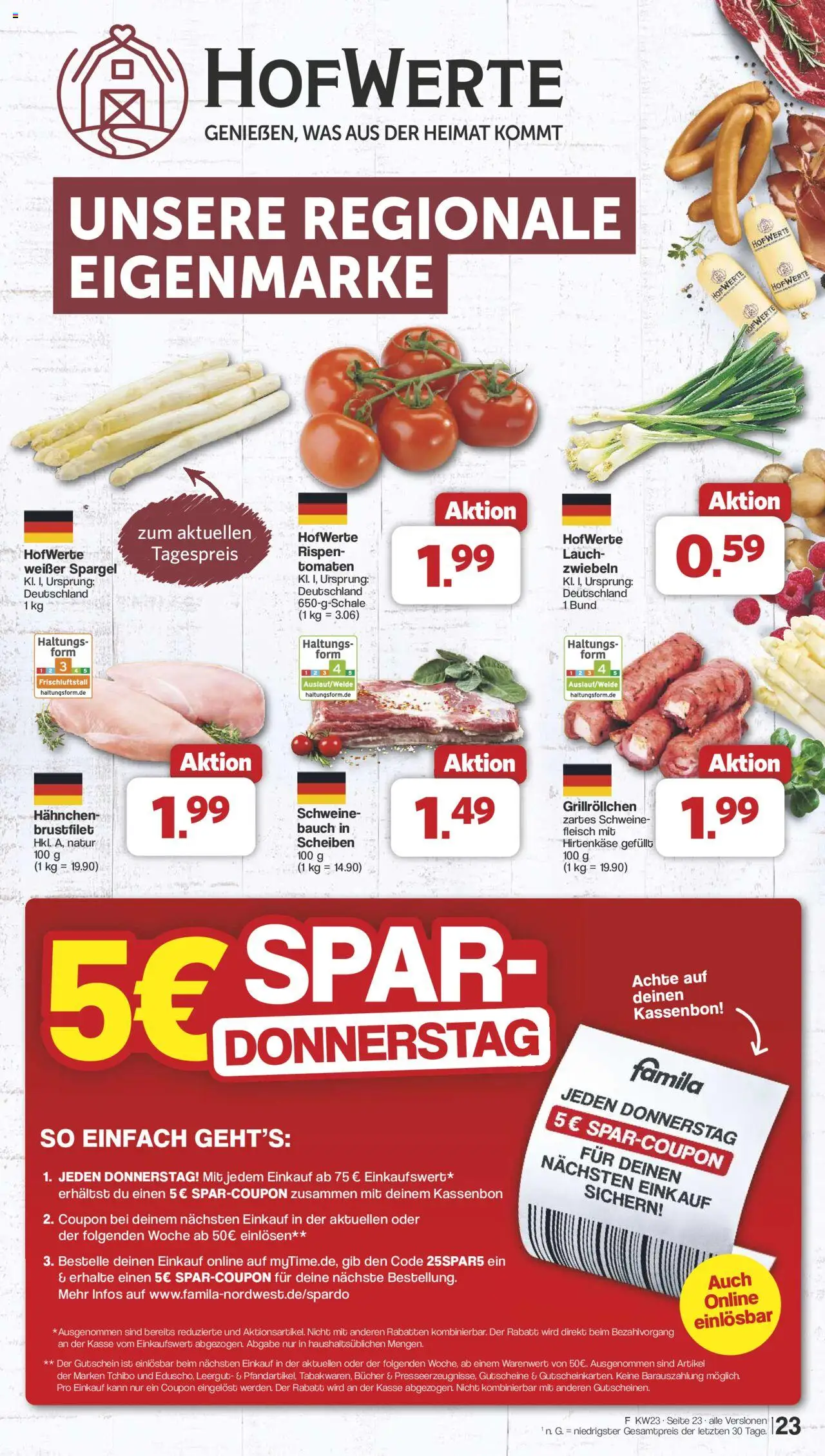 Famila Nordwest Prospekt 	 - gültig ab dem 02.06.2025 | Seite: 30 | Produkte: Schweinebauch, Tomaten, Schweinefleisch, Fleisch
