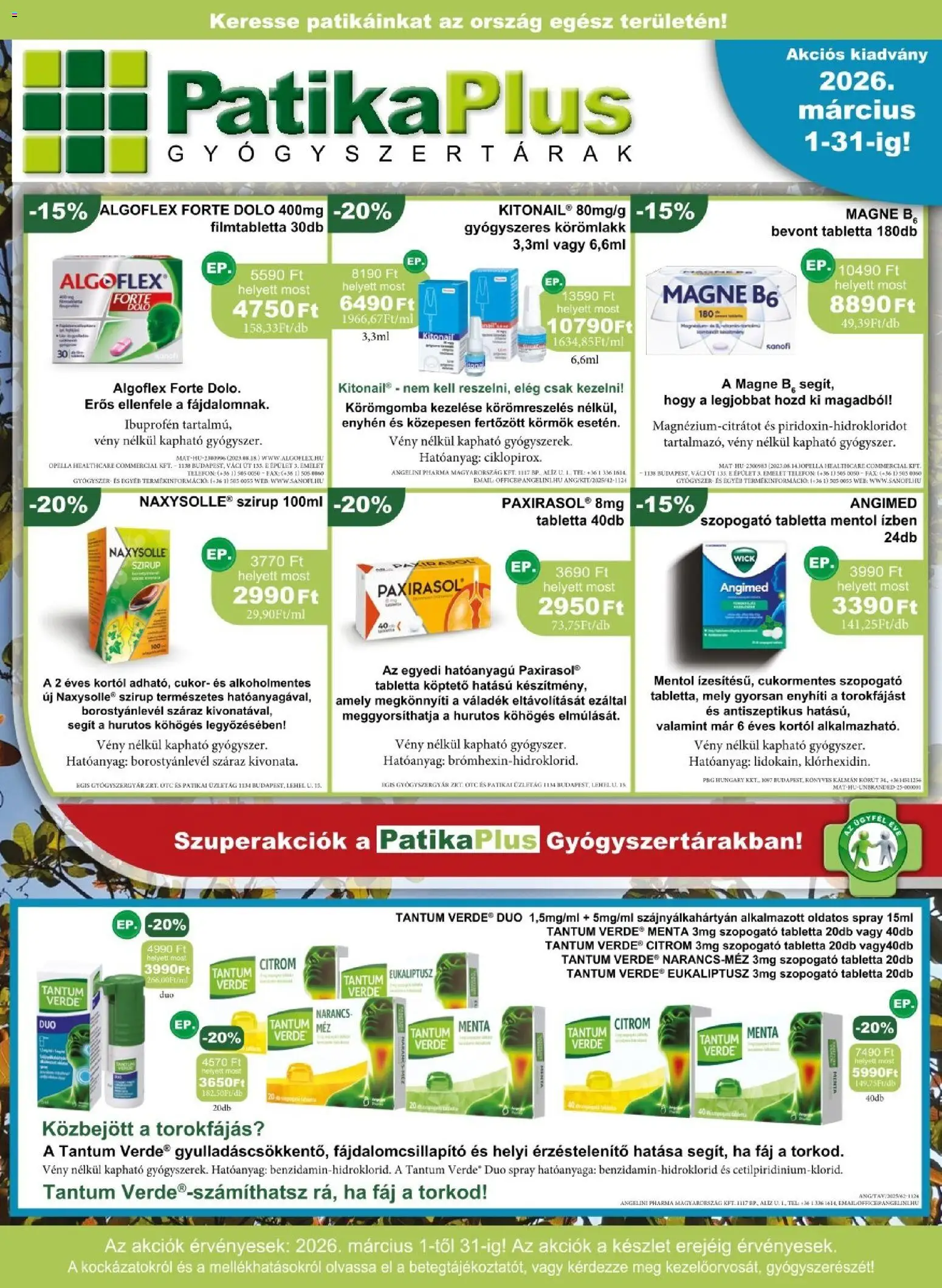 PatikaPlus akciós ujság - amely érvényes a következő dátumtól: 01.01.2026 | Oldal: 1