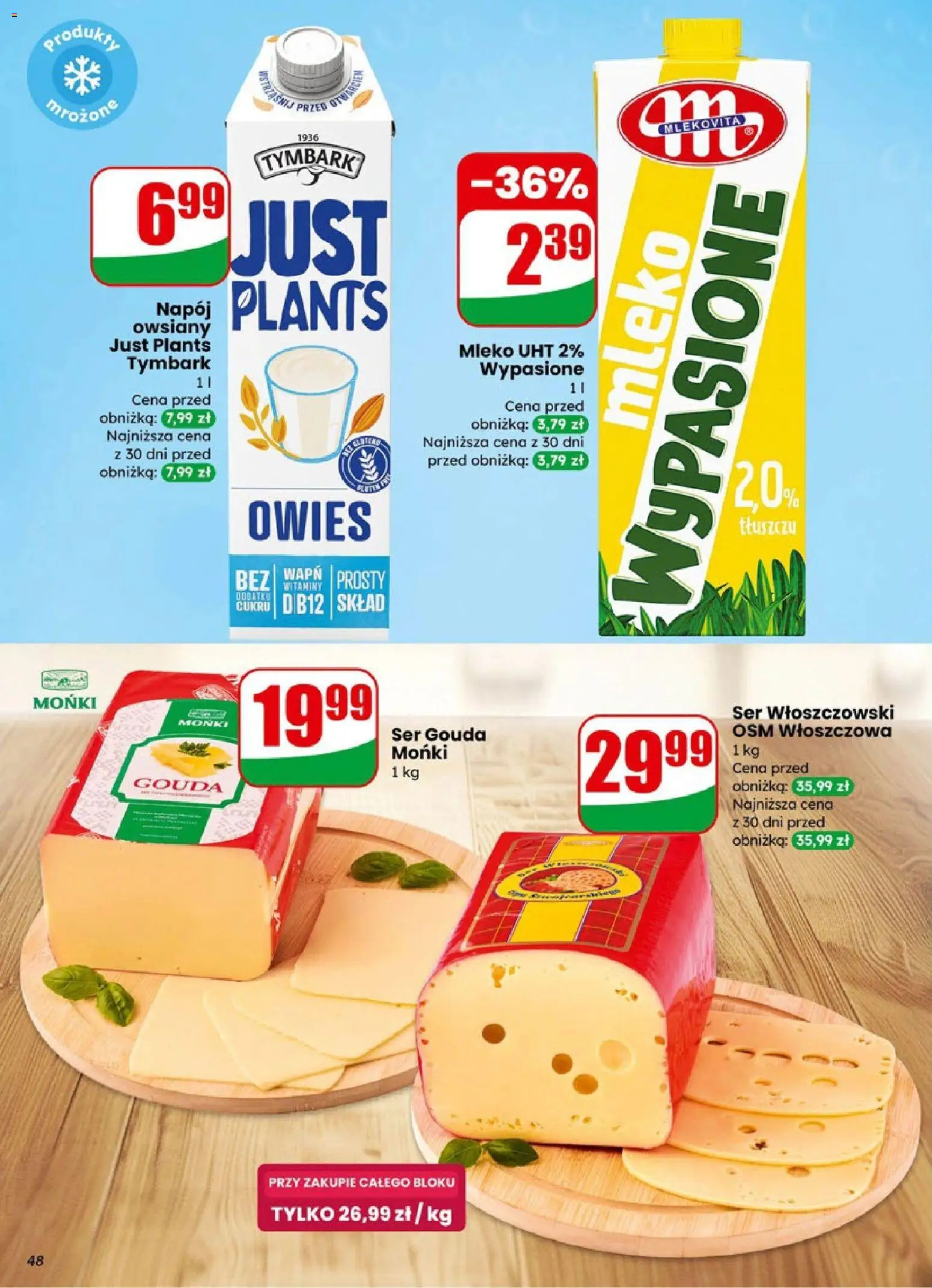 Dino Gazetka od 14.01.2026 | Strona: 48 | Produkty: Napój owsiany, Mleko, Ser, Ser gouda