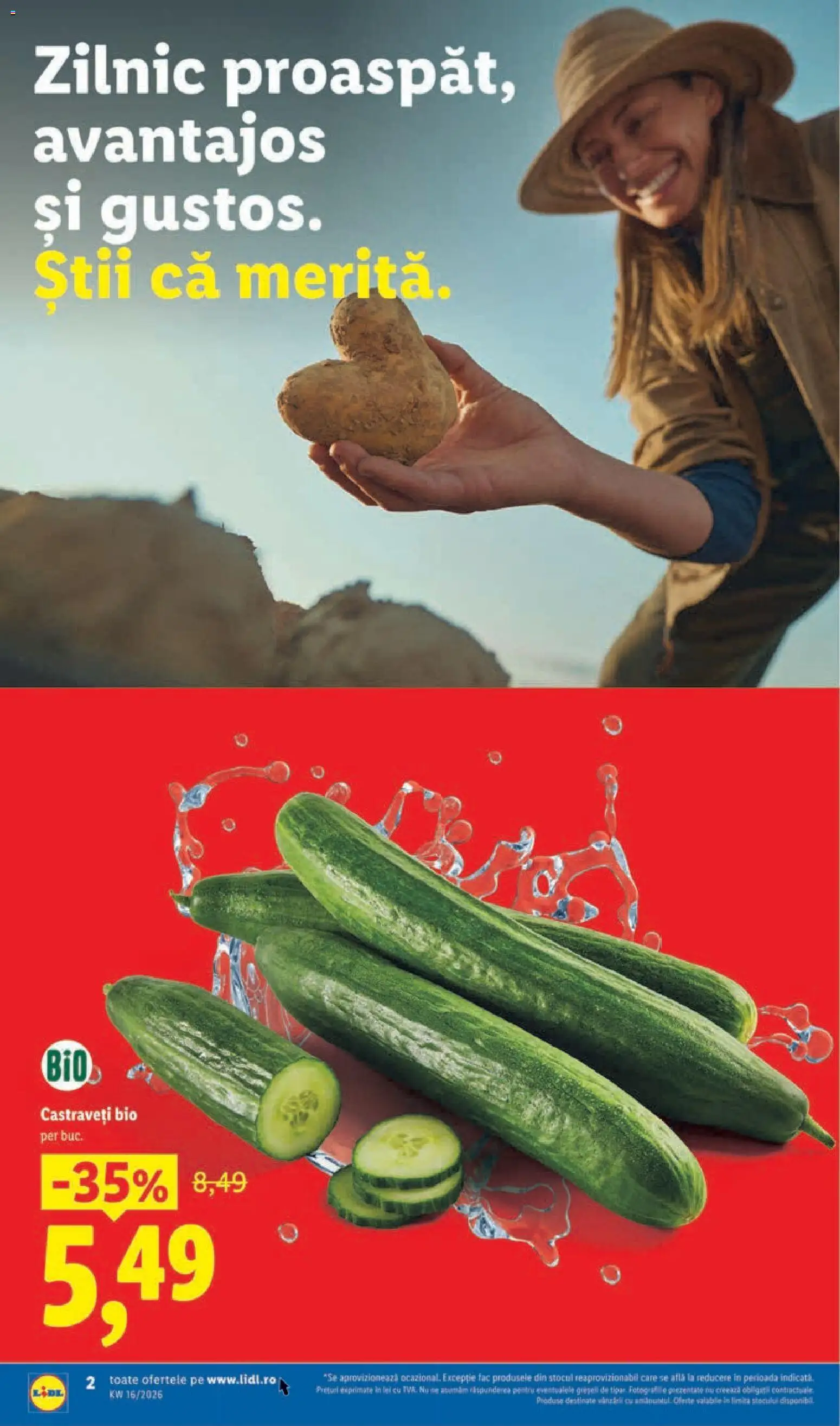 Noul catalog Lidl – valabil de la 14.04.2026 | Pagină: 2 | Produse: Şerit ödül, Castraveți