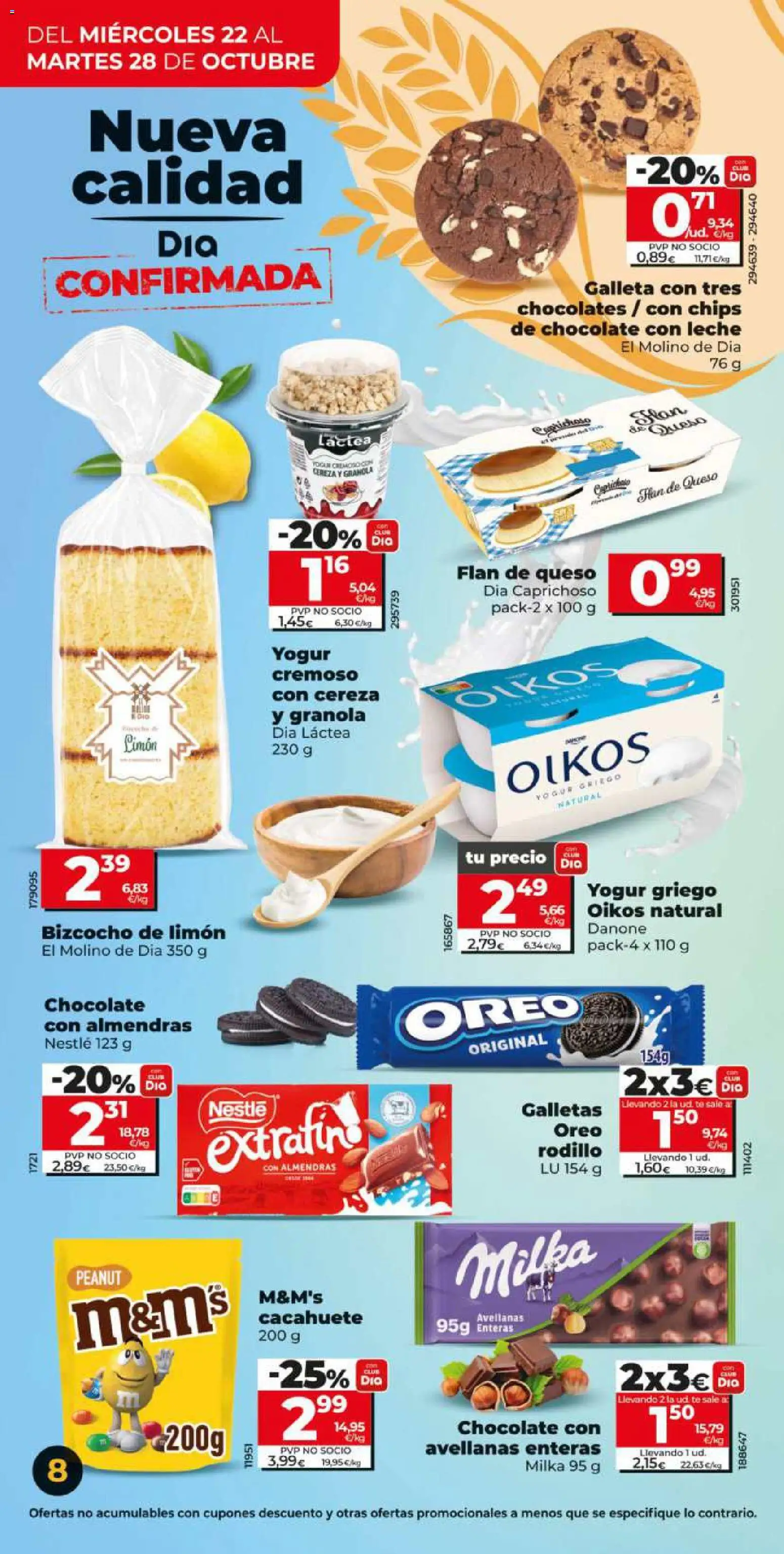 Dia - folleto Market │ válido desde el 22.10.2025 | Página: 8 | Productos: Leche, Queso, Yogur, Té