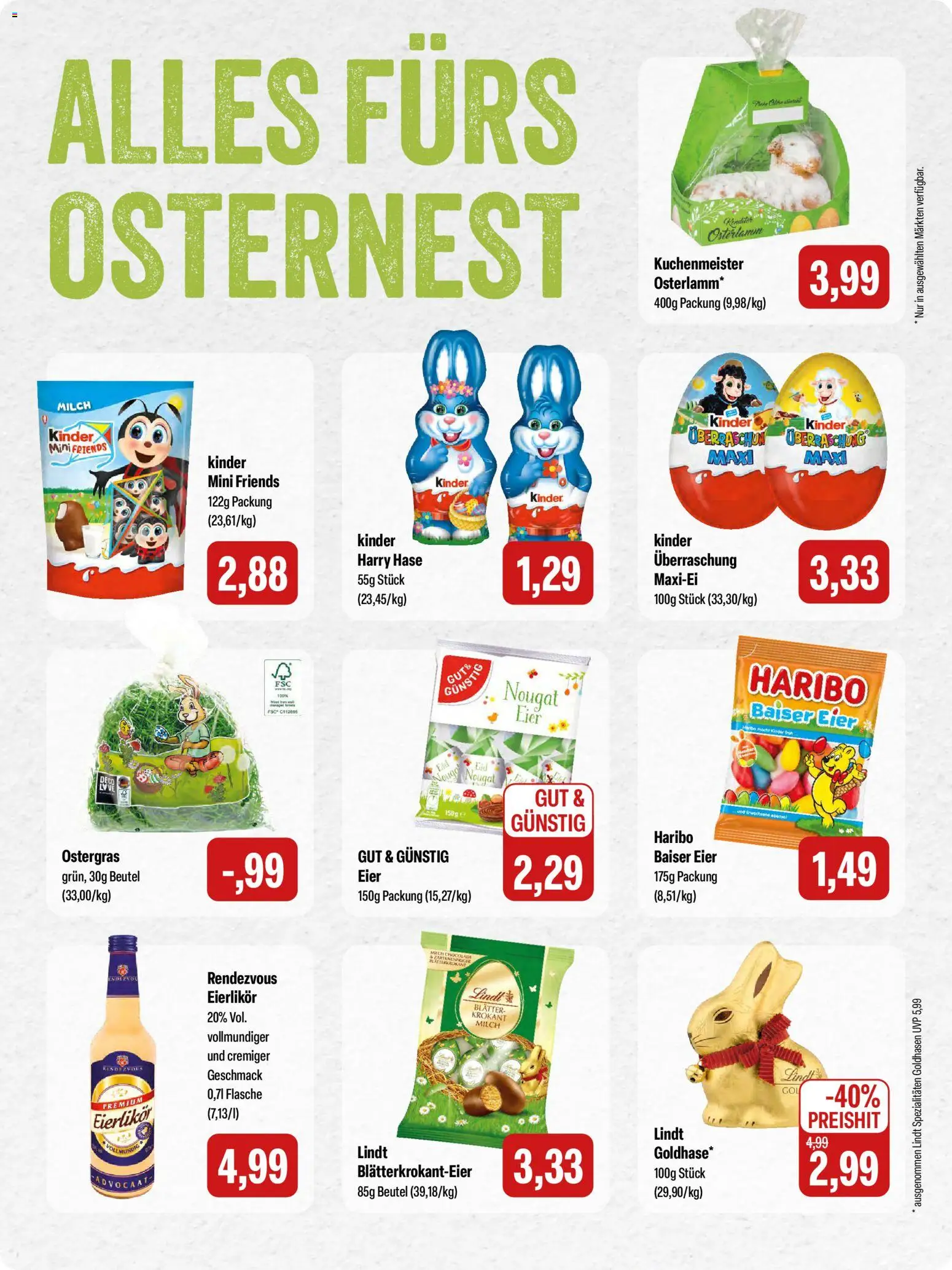 Feneberg Angebote – gültig ab 26.03.2026 | Seite: 9 | Produkte: Haribo, Milch, Eier, Lindt