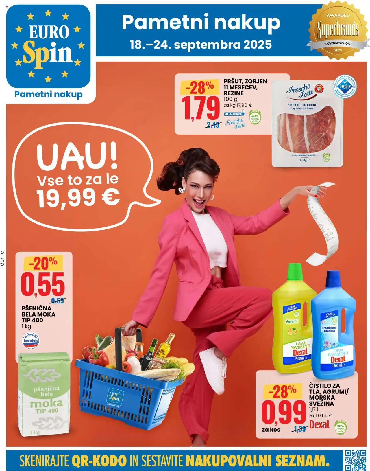 Novi Eurospin katalog ponudbe – veljaven od 18.09.2025 | Stran: 1 | Izdelki: Moka, Kos