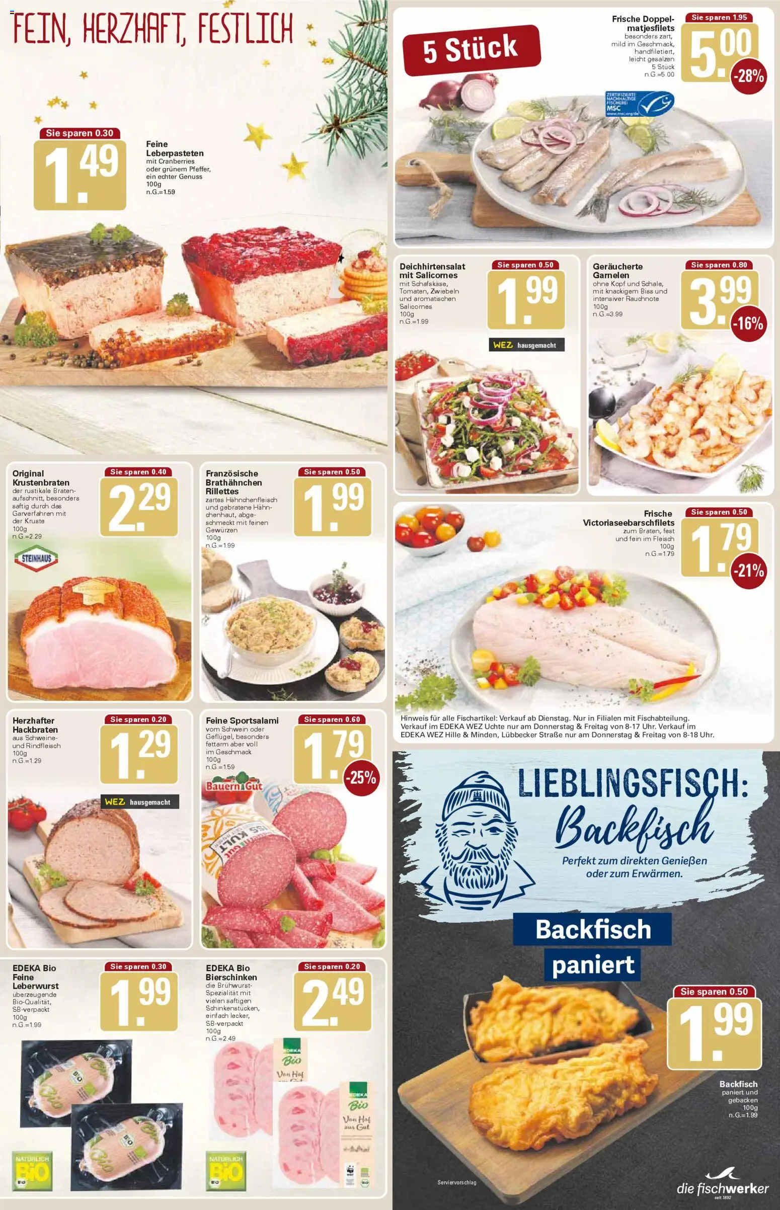 WEZ Prospekt – gültig ab 01.12.2025 | Seite: 5 | Produkte: Garnelen, Zwiebeln, Rindfleisch, Fleisch