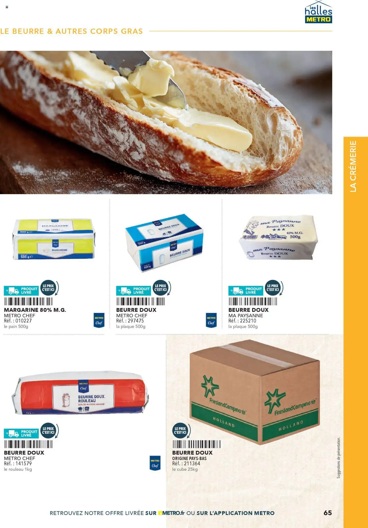  | Page: 65 | Produits: Rouleau, Pain, Livre, Beurre doux