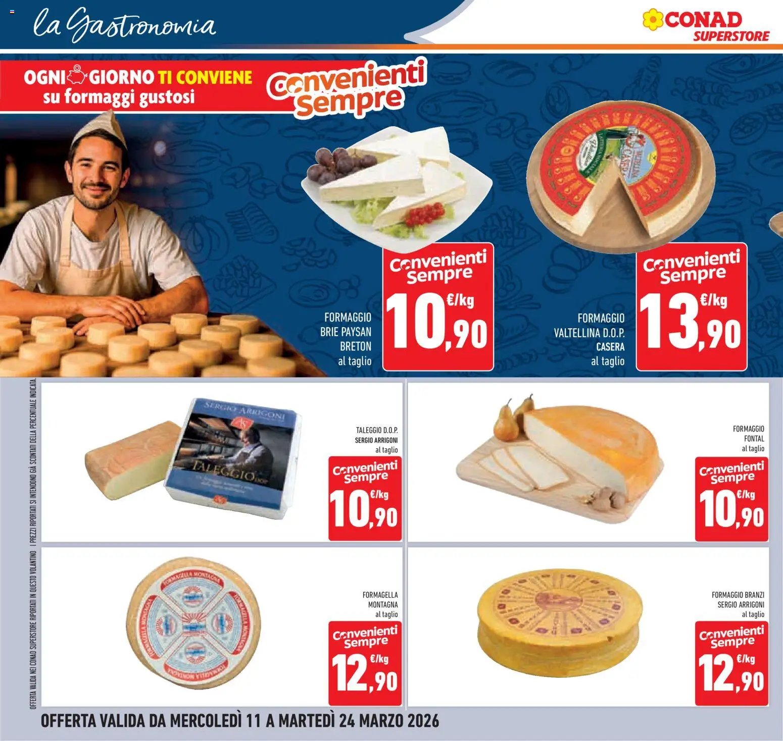 Volantino Conad del 11.03.2026 | Pagina: 16 | Prodotti: Formaggio