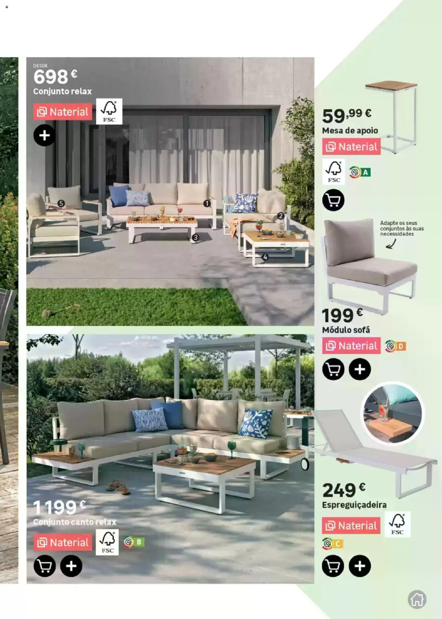 Leroy Merlin Catálogo Jardim │ válido de 12.03.2026 | Página: 15 | Produtos: Sofá, Espreguiçadeira, Mesa