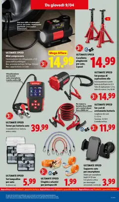 Anteprima del volantino Lidl volantino valido a partire dal 09.04.2026 | Pagina: 21 | Prodotti: Compressore, Smartphone, Batteria, Elastici