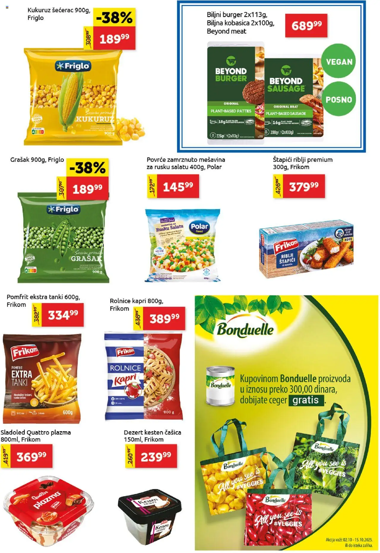 SuperVERO katalog - važi od 02.10.2025 | Strana: 11 | Proizvode: Sladoled, Riblji štapići, Plazma, Burger