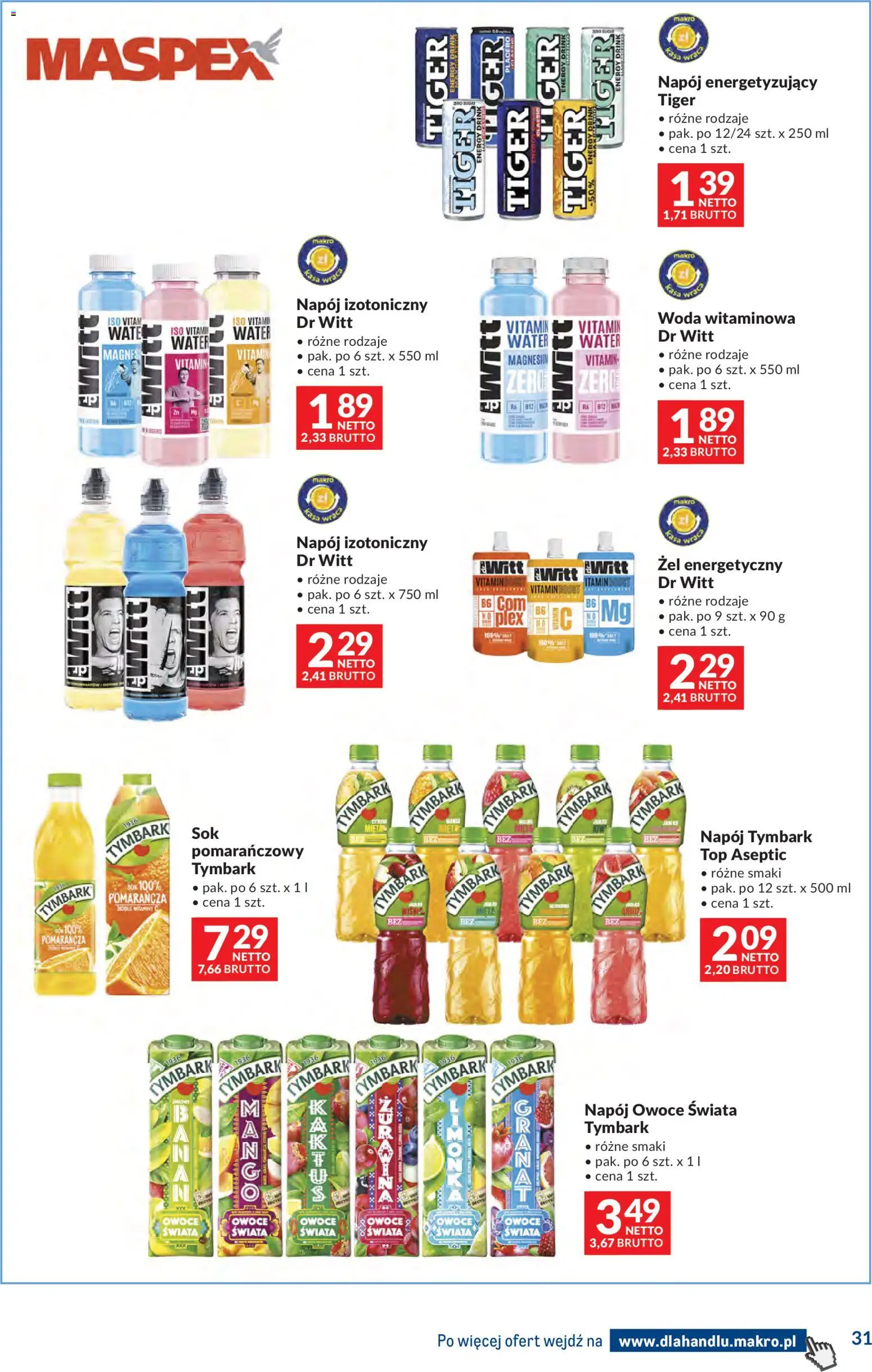 Makro Gazetka - Dystrybucja do sklepów od 03.03.2026 | Strona: 31 | Produkty: Top, Woda, Owoce