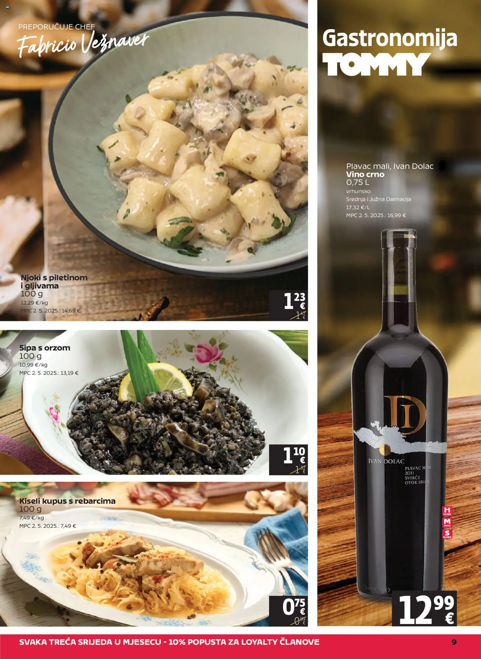 Tommy katalog | vrijedi od 12.03.2026 | Stranica: 9 | Proizvodi: Sipa, Vino, Njoki, Kupus