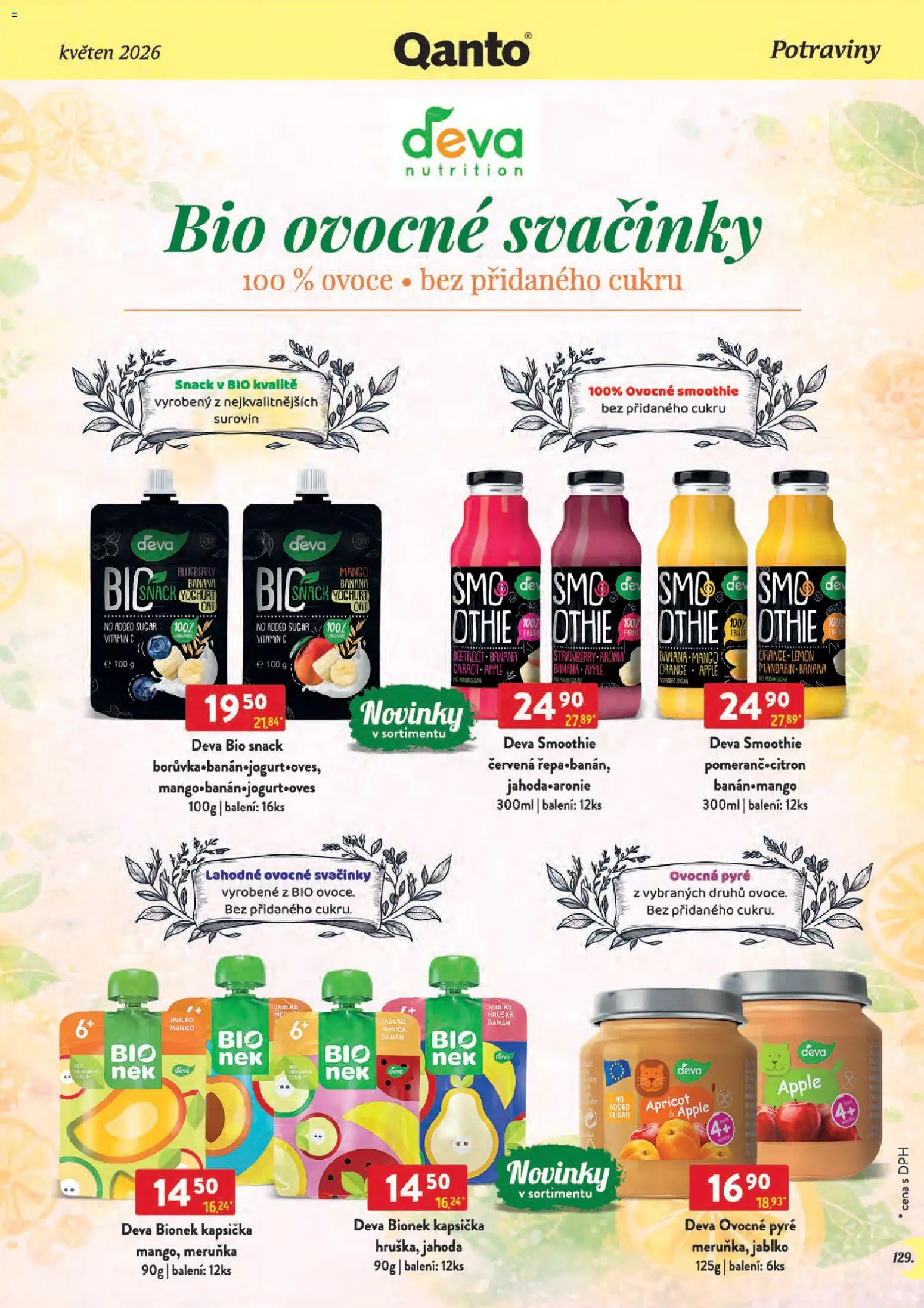 Astur & Qanto leták - Velkoobchod 05/2026 od 01.05.2026 | Strana: 129 | Produkty: Mango, Banán, Smoothie, Potraviny