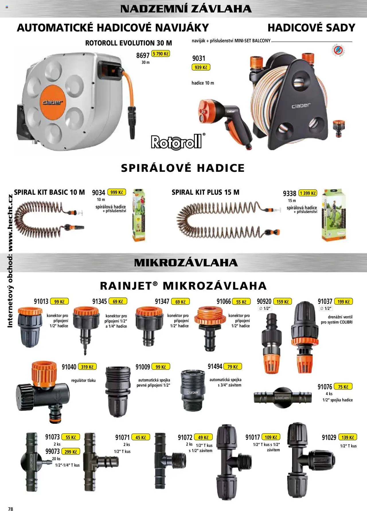 Hecht katalog - Jaro-léto 2025 od 22.04.2025 | Strana: 78 | Produkty: Naviják, Konektor, Hadice