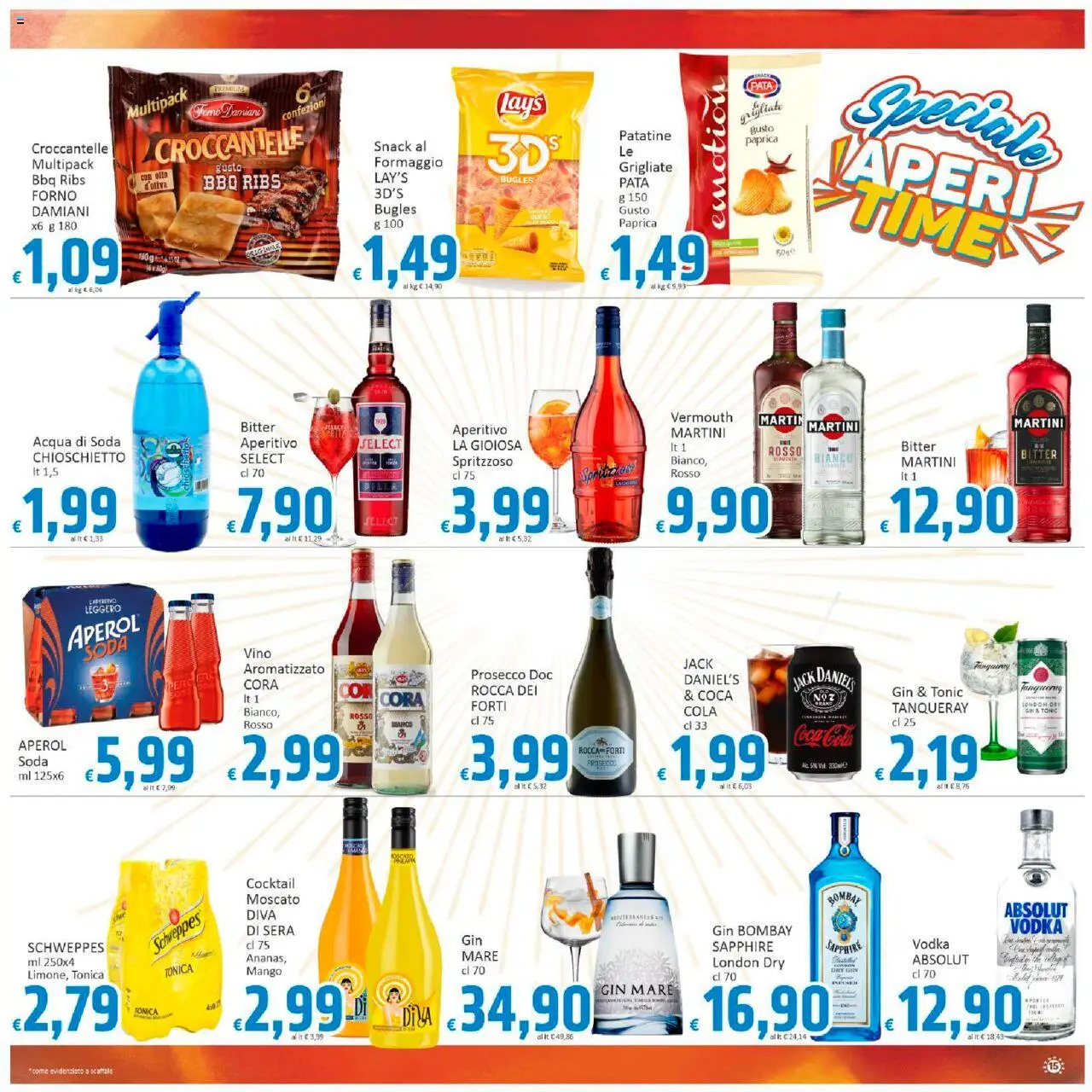 Volantino Paghi Poco del 19.08.2025 | Pagina: 15 | Prodotti: Gin, Formaggio, Vino, Aperitivo