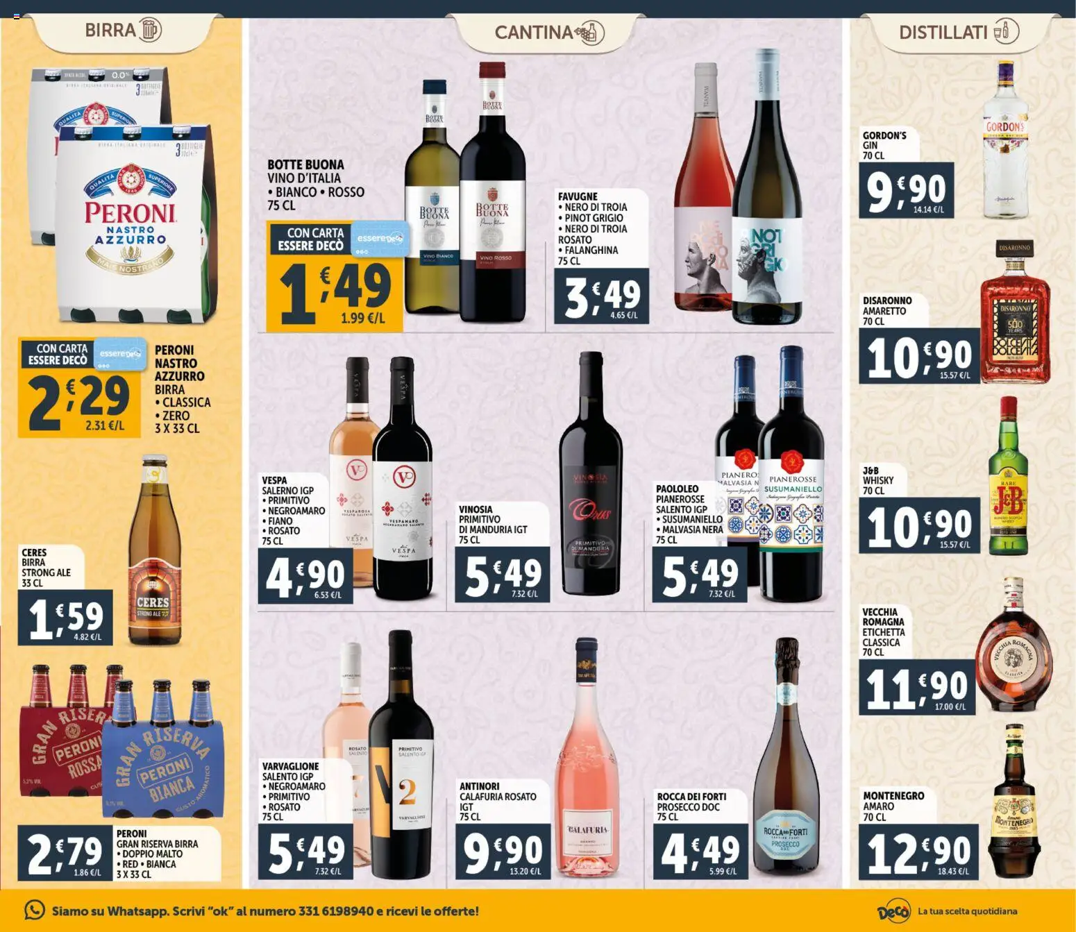 Volantino Decò del 20.01.2026 | Pagina: 17 | Prodotti: Whisky, Vino, Ceres, Vino rosso