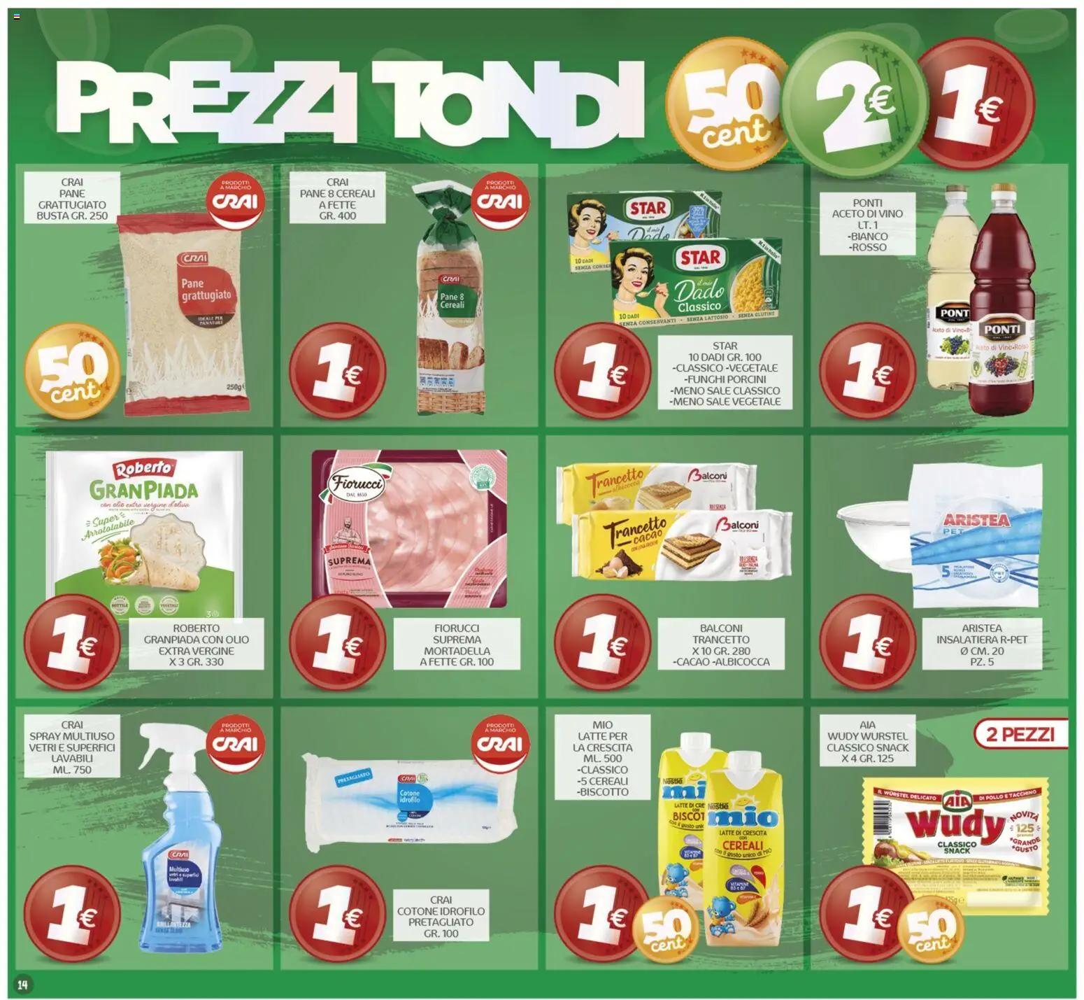 Volantino CRAI del 22.01.2026 | Pagina: 14 | Prodotti: Latte, Olio, Vino, Wurstel