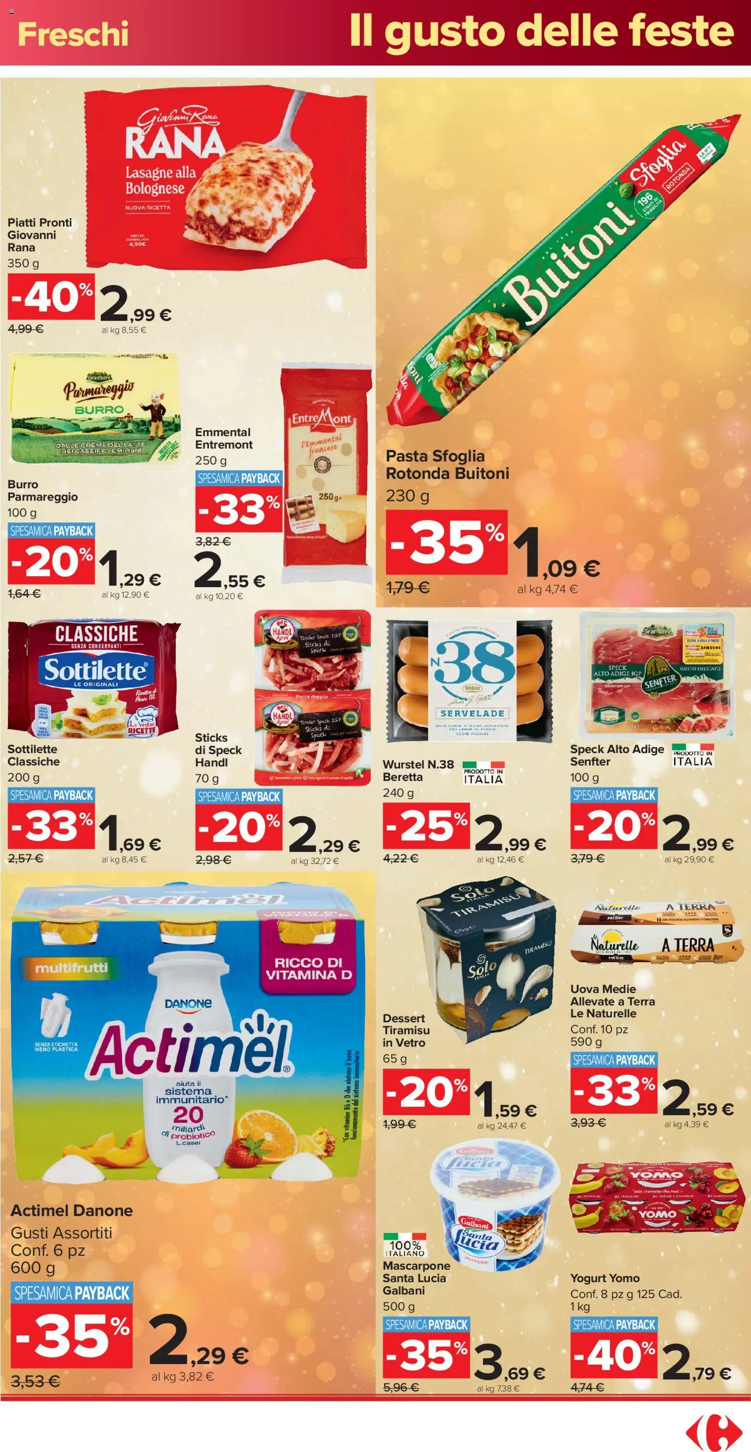 Volantino Carrefour del 16.12.2025 | Pagina: 21 | Prodotti: Burro, Pasta, Mascarpone, Terra