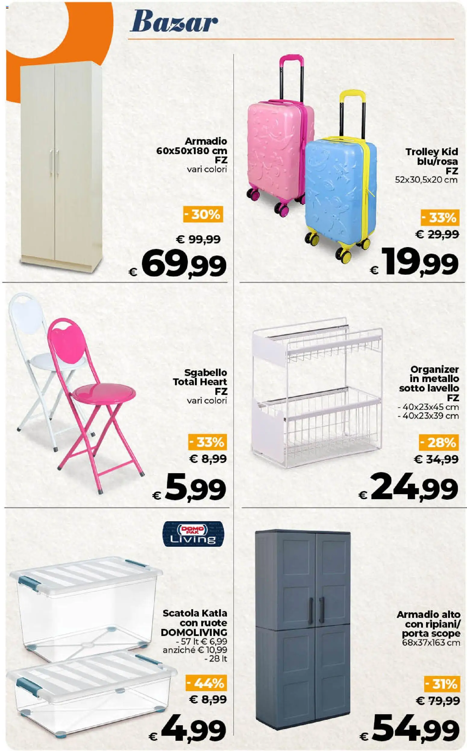 Volantino Ipercoop del 24.02.2026 | Pagina: 52 | Prodotti: Lavello, Sgabello, Armadio, Scatola