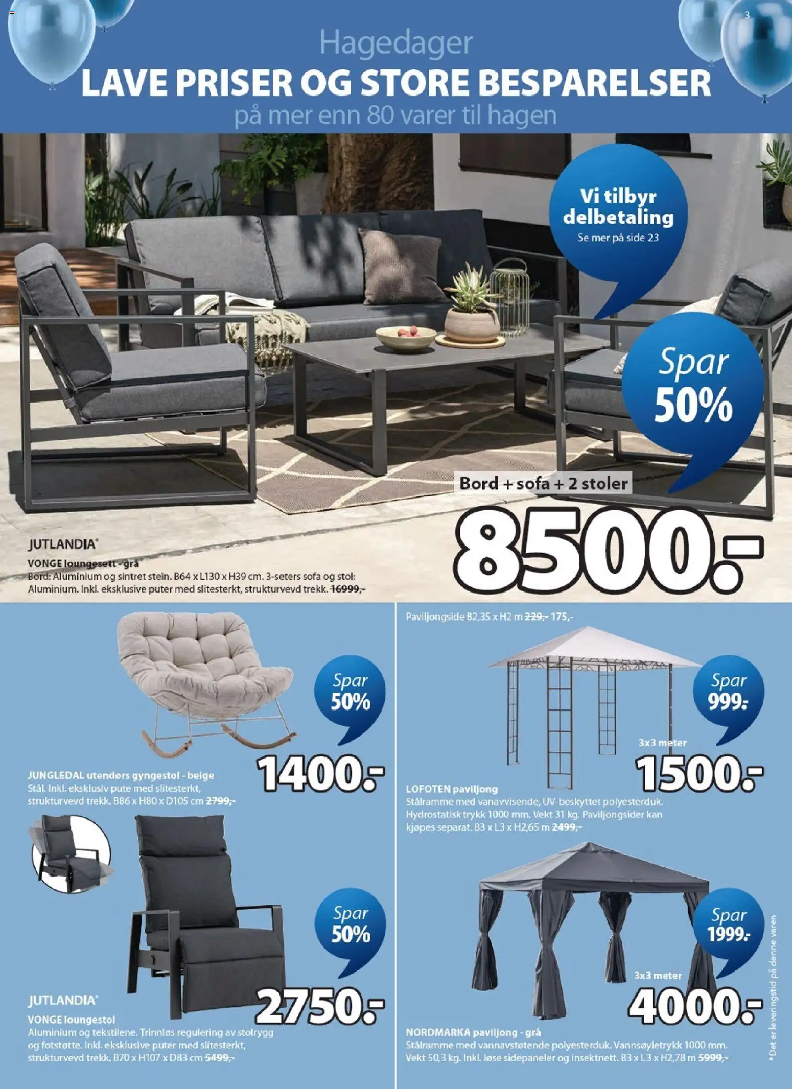 {H1} | Side: 3 | Produkter: Vekt, Pute, Stol, Paviljong