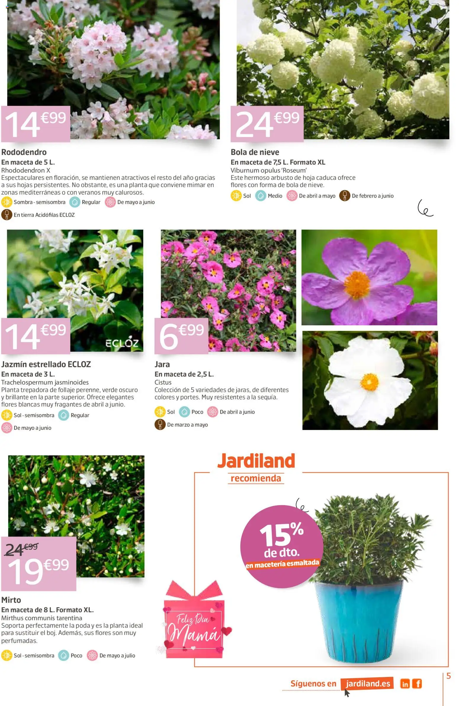 Jardiland folleto │ válido desde el 23.04.2026 | Página: 5 | Productos: Sombra, Maceta