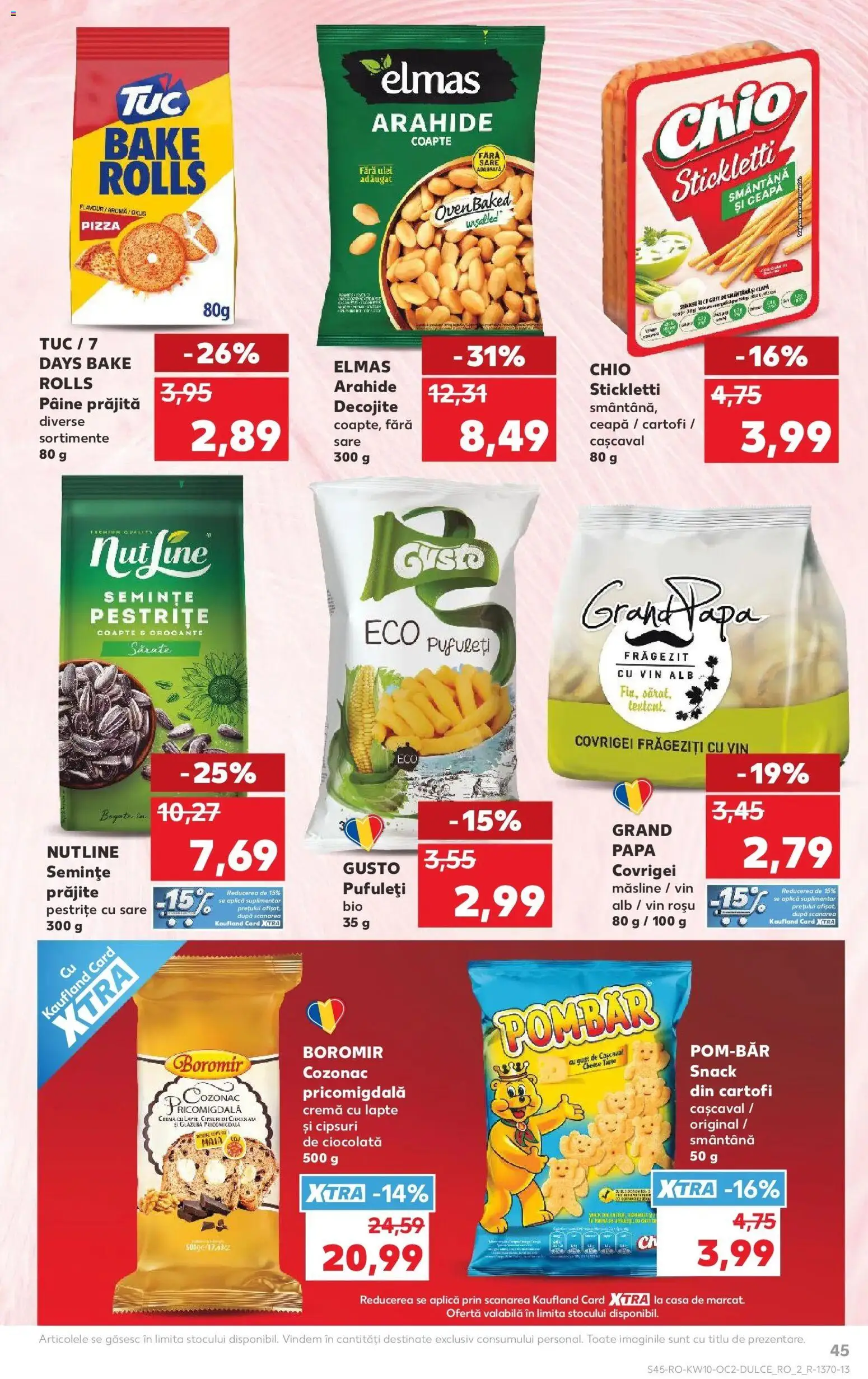 Noul catalog Kaufland – valabil de la 04.03.2026 | Pagină: 45 | Produse: Semințe, Ciocolată, Pizza, Ceapă