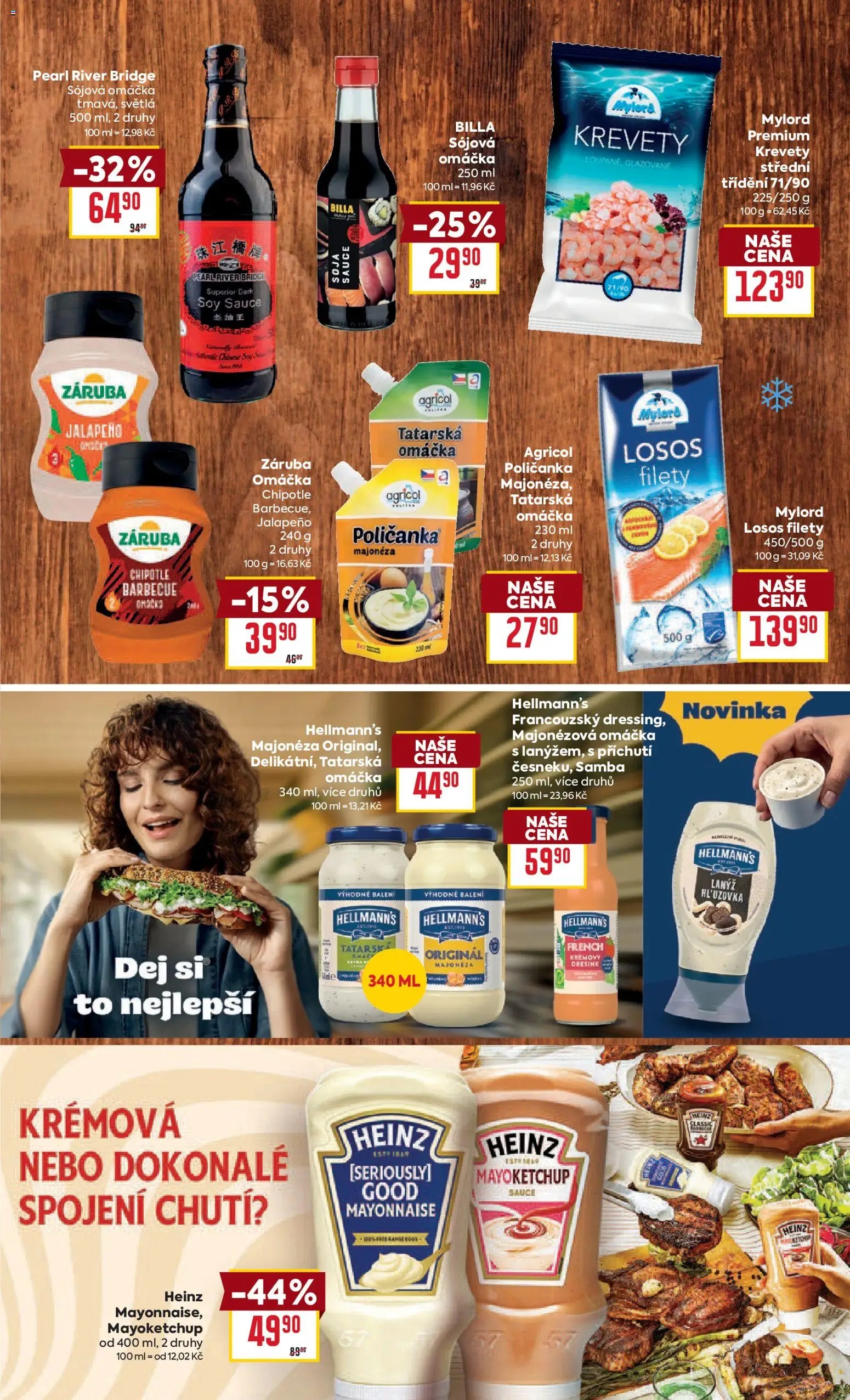 Billa leták - Grilování  od 07.04.2026 | Strana: 13 | Produkty: Losos, Sójová omáčka, Hellmann's, Majonéza