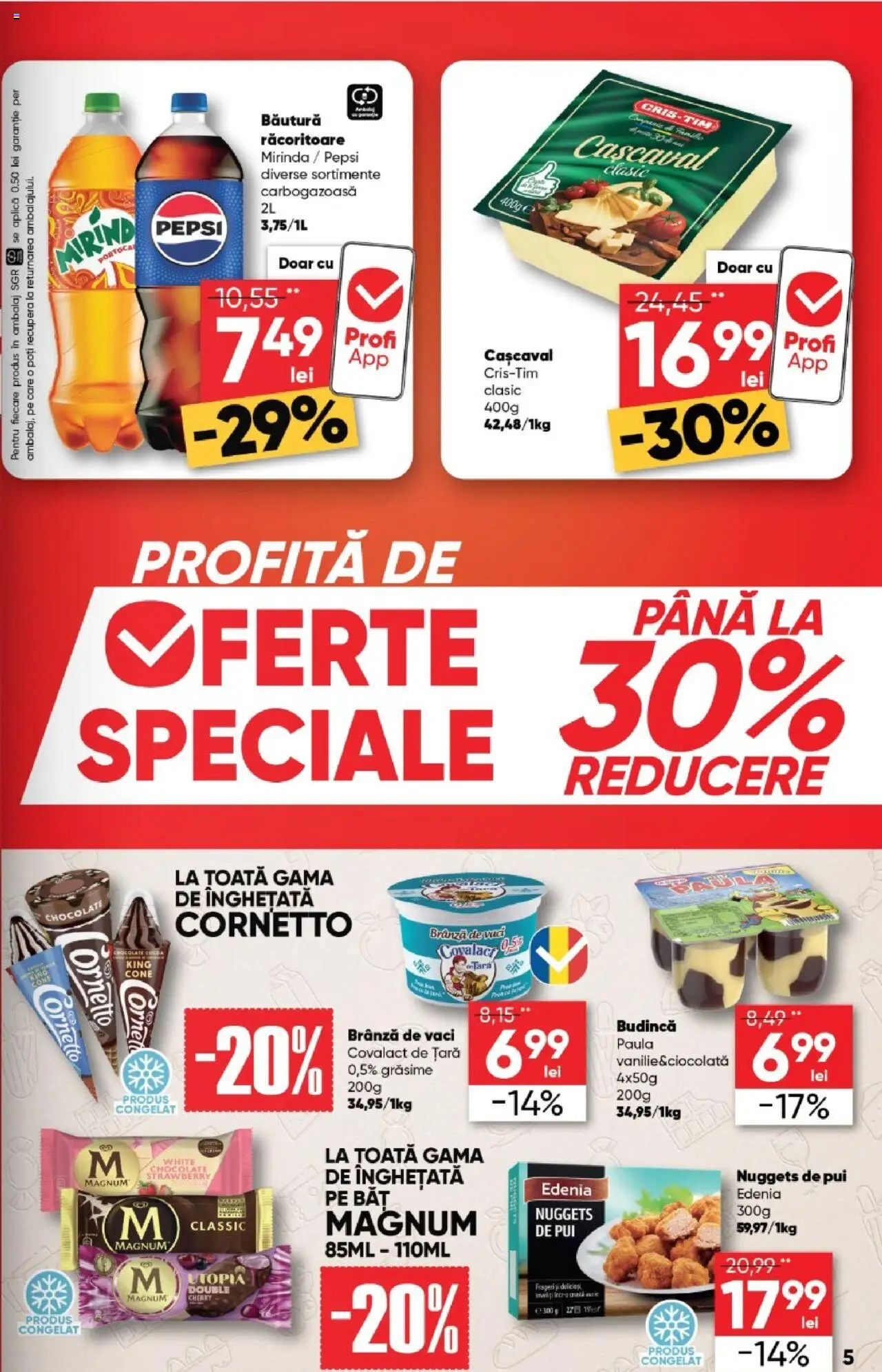 Catalog Profi Super – valabil de la 03.09.2025 | Pagină: 5 | Produse: Tırnak makası, Cașcaval, Brânză, Înghețată