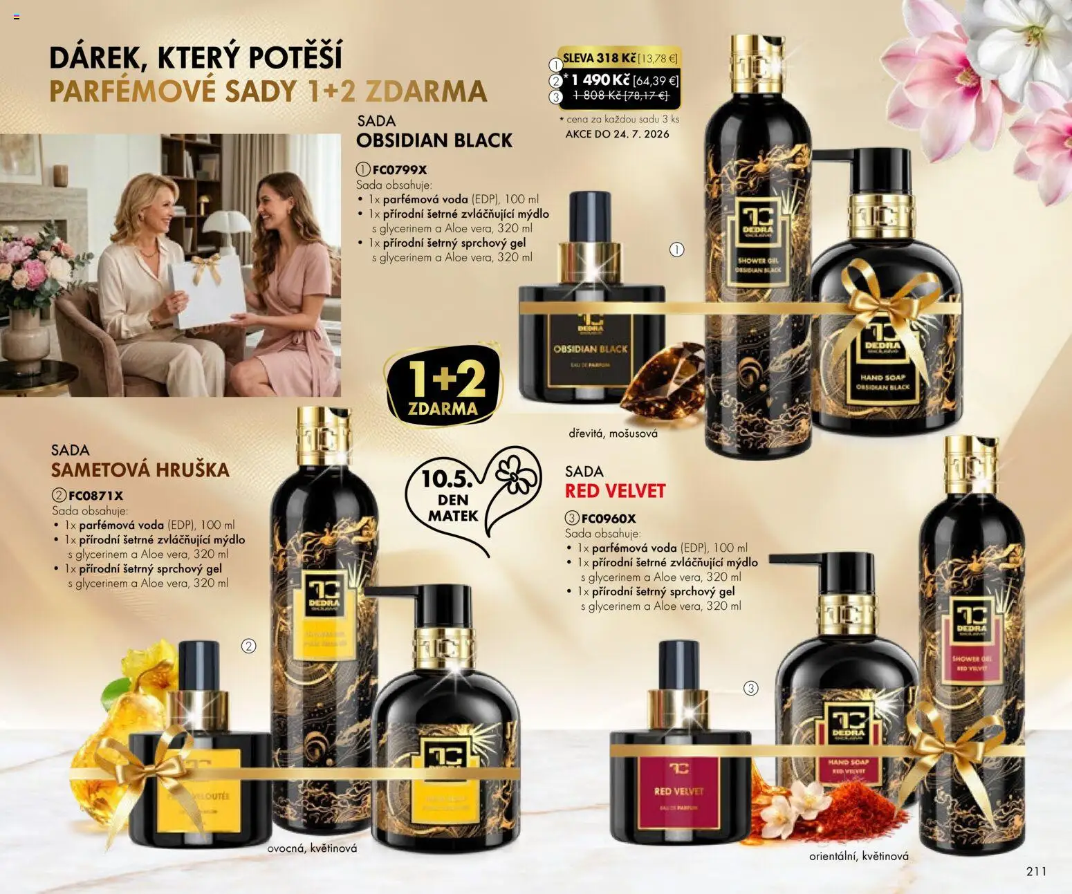 Nové Dedra akcie – leták je platný od 24.04.2026 | Strana: 111 | Produkty: Mydlo, Sprchový gél, Voda