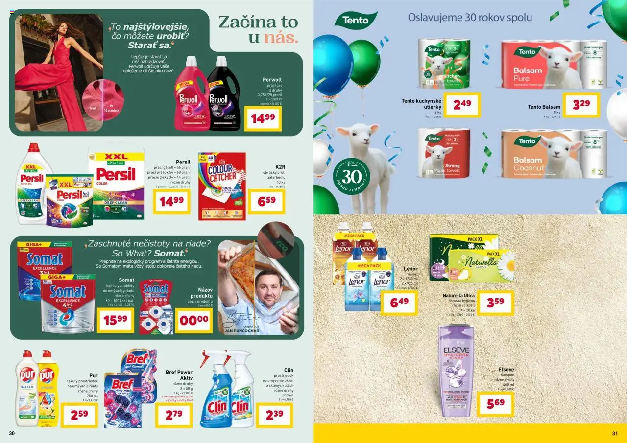 Nové Billa akcie – leták je platný od 01.10.2025 | Strana: 16 | Produkty: Perwoll, Prací prášok, Šampón, Lenor