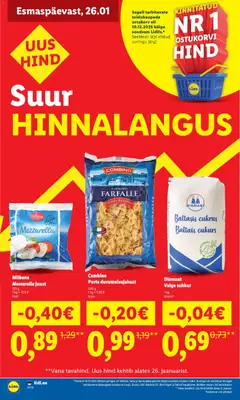 Lidl kliendilehe eelvaade alates 26.01.2026