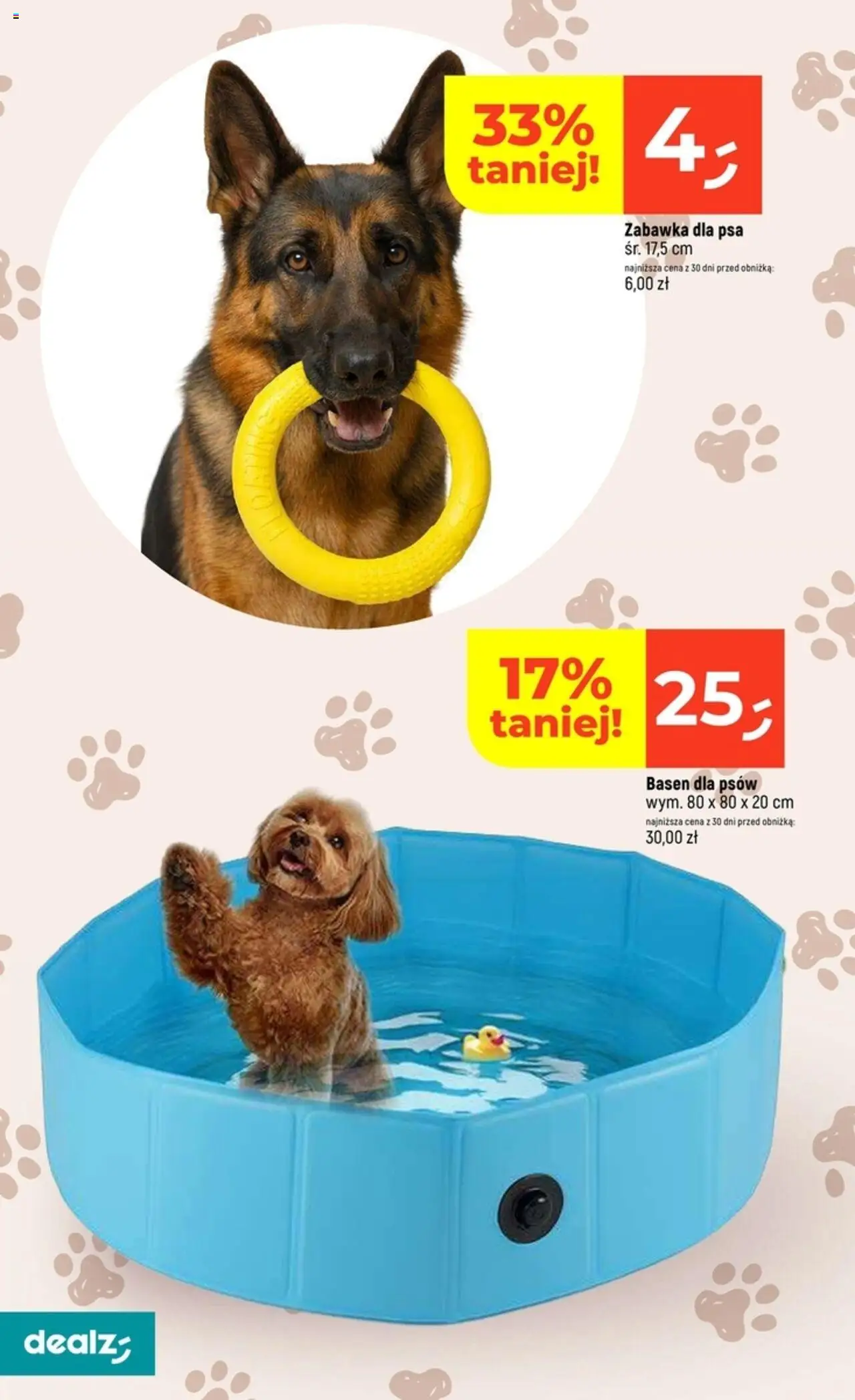Dealz Gazetka od 07.08.2025 | Strona: 22 | Produkty: Basen, Zabawka dla psa
