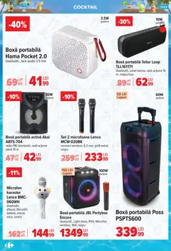 Carrefour catalog - Beer, cocktails, summer wines – valabil de la 02.07.2025 | Pagină: 36 | Produse: Radio, Microfon, Cocktail, Boxă portabilă