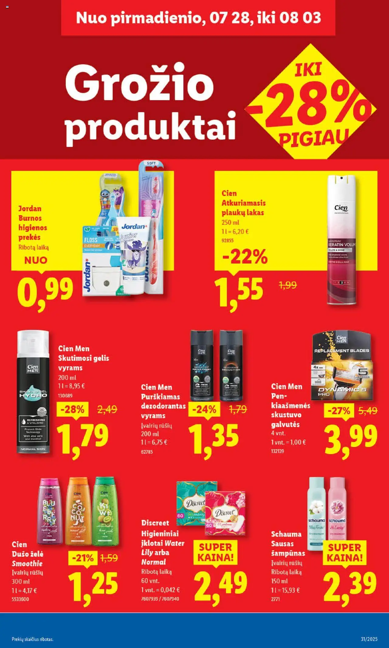 LIDL - Leidinys│galioja nuo 31.07.2025 | Puslapis: 45 | Prekių: Šampūnas, Dušo želė, Dezodorantas