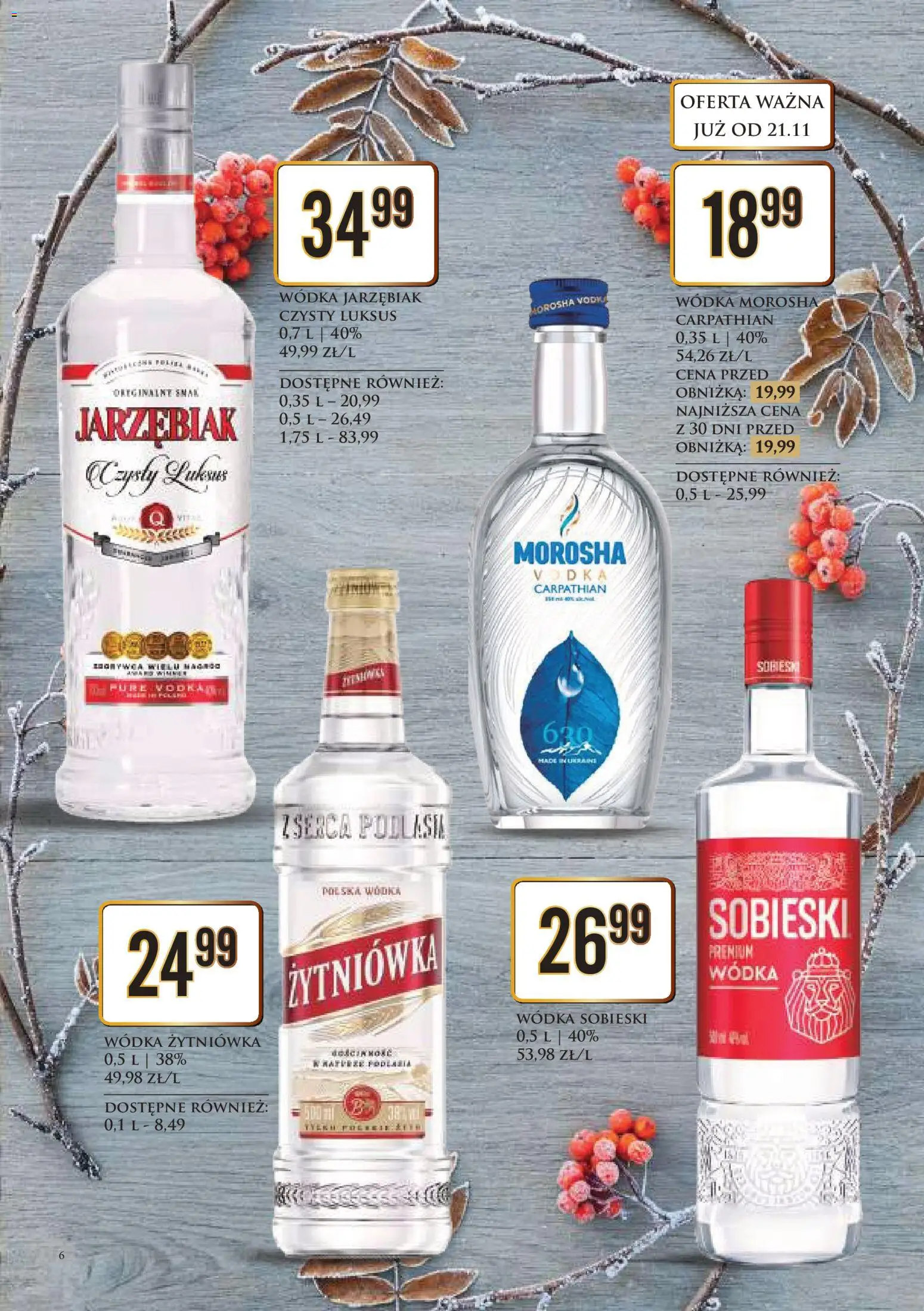 Dino Gazetka alkoholowa od 21.11.2025 | Strona: 6 | Produkty: Vodka, Wódka, Wódka jarzębiak