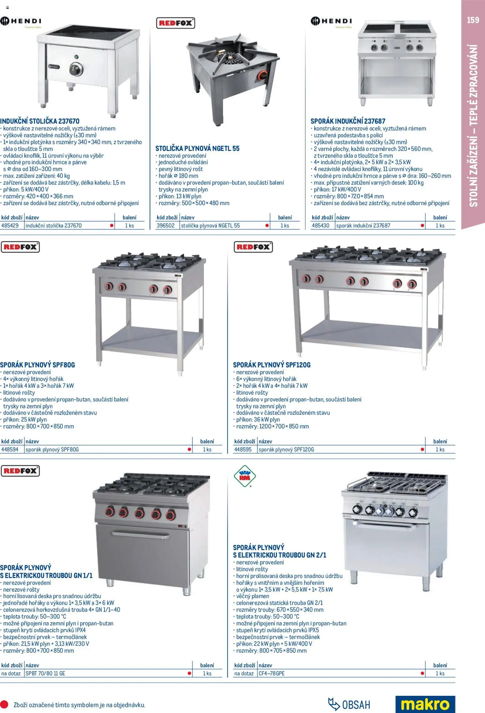 Makro leták - Gastro vybavení a zařízení od 01.02.2026 | Strana: 159 | Produkty: Hrnce, Pánve, Trouba, Stolička