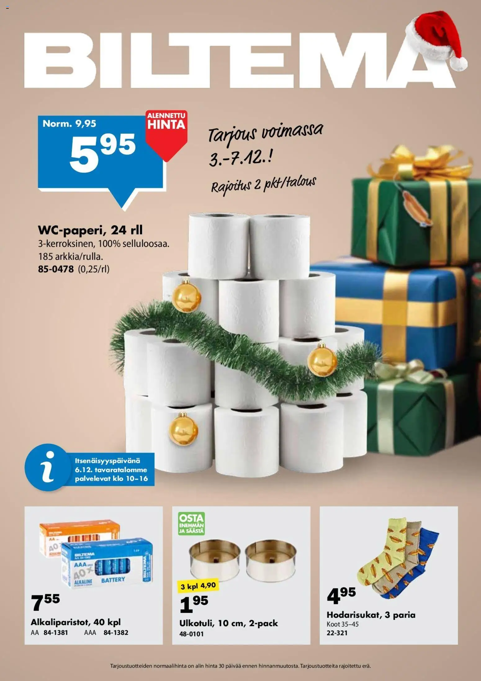 Biltema tarjoukset – voimassa 03.12.2025 alkaen | Sivu: 1