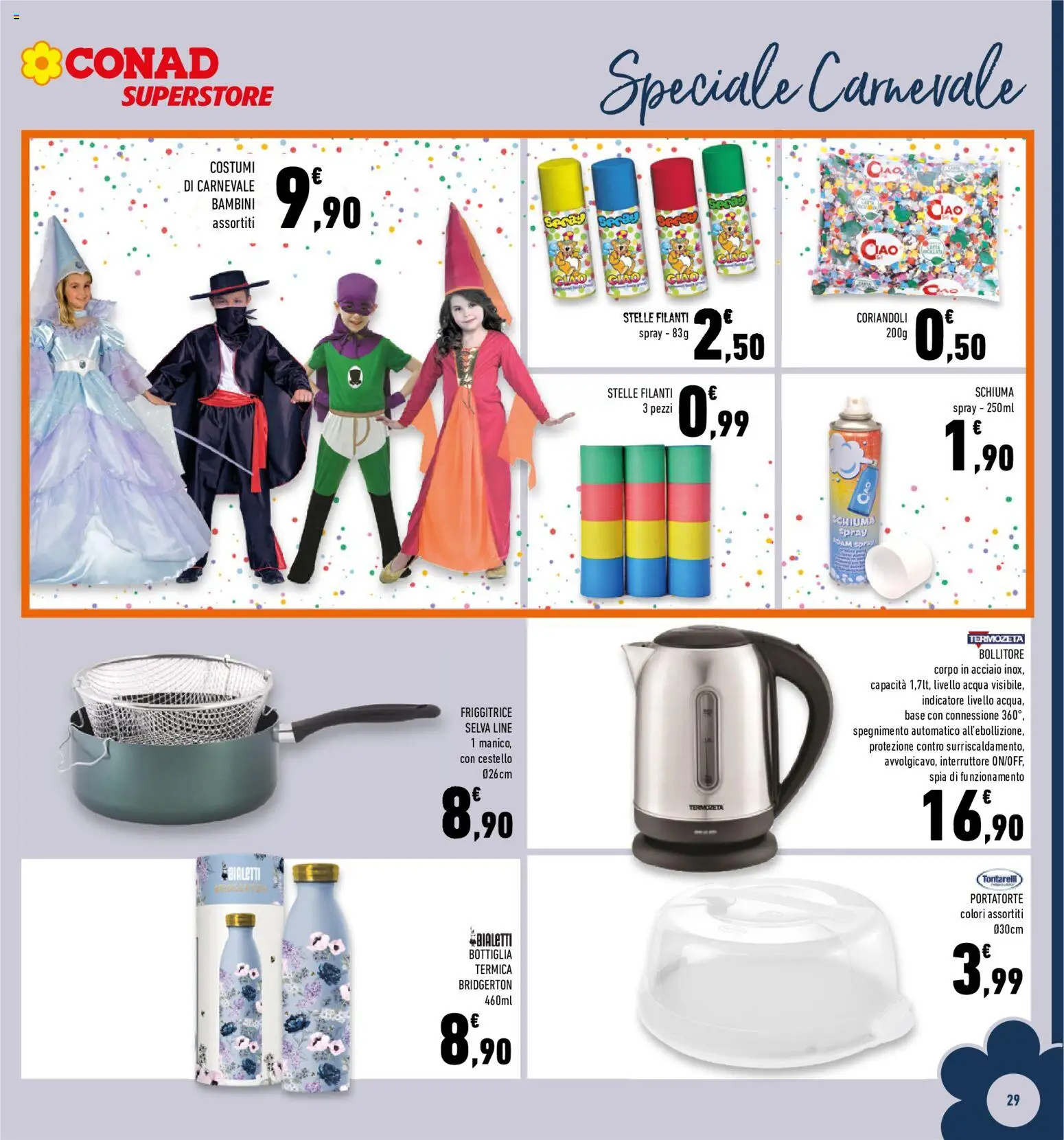 Volantino Conad del 29.01.2026 | Pagina: 29 | Prodotti: Acqua, Bollitore, Friggitrice, Bottiglia