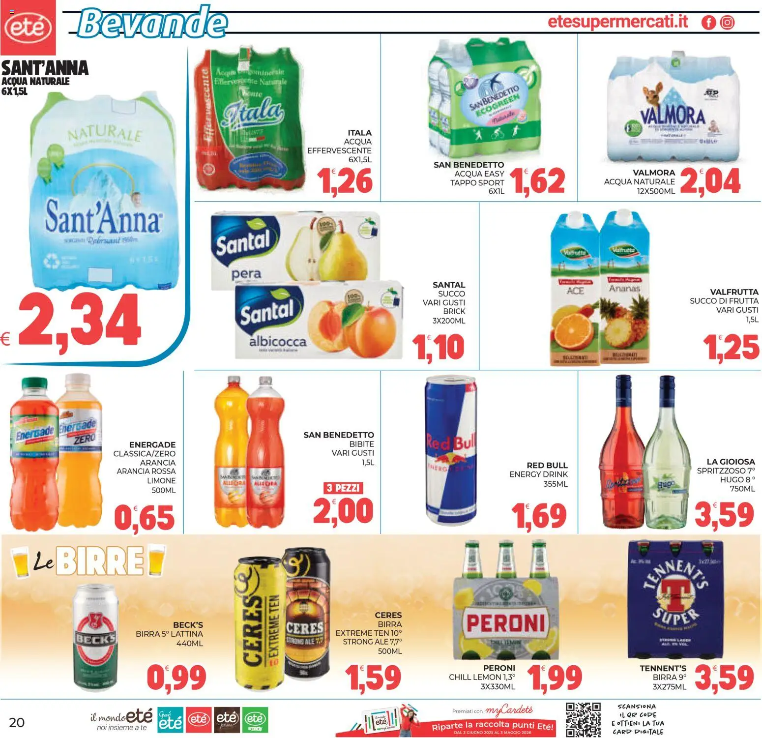 Volantino Eté del 07.04.2026 | Pagina: 20 | Prodotti: Acqua, Limone, Bibite, Arancia