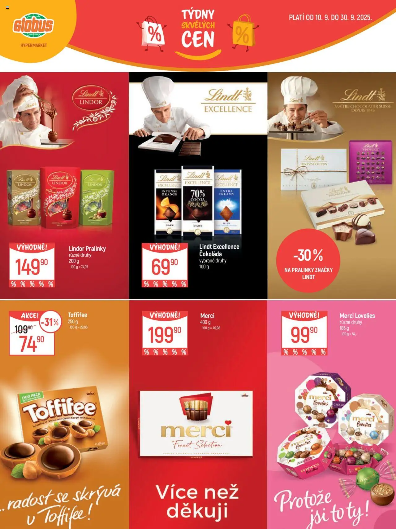 Globus leták - Brno od 10.09.2025 | Strana: 11 | Produkty: Lindor, Globus, Lindt, Toffifee