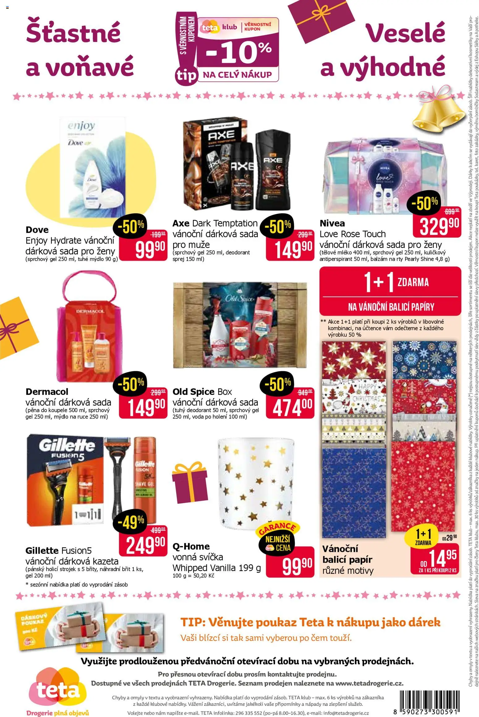 TETA Drogerie leták - Vánoce od 27.11.2025 | Strana: 10 | Produkty: Deodorant, Antiperspirant, Nivea, Holicí strojek