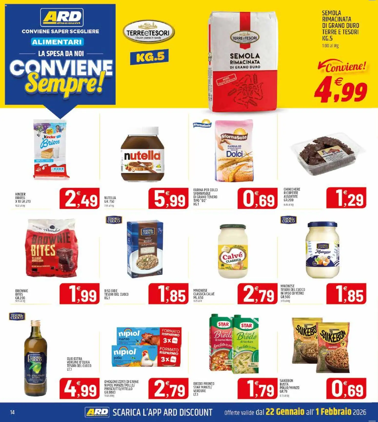 Volantino ARD Discount del 20.01.2026 | Pagina: 14 | Prodotti: Tè, Olio, Farina, Nutella