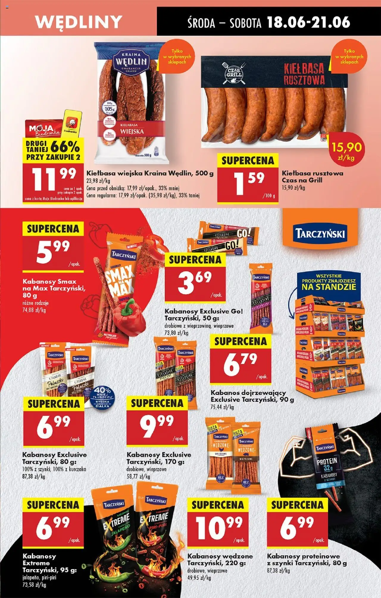 Biedronka gazetka - Oferta W tym tygodniu od 18.06.2025 | Strona: 51 | Produkty: Grill, Kabanosy drobiowe, Papryka, Paluszki