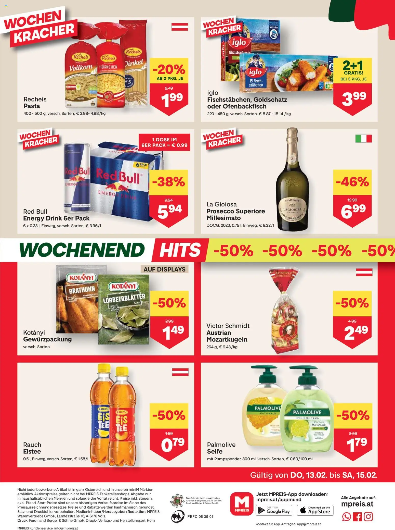 MPREIS Absam gültig ab 13.02.2026 | Seite: 12 | Produkte: Pasta, Seife, Fisch