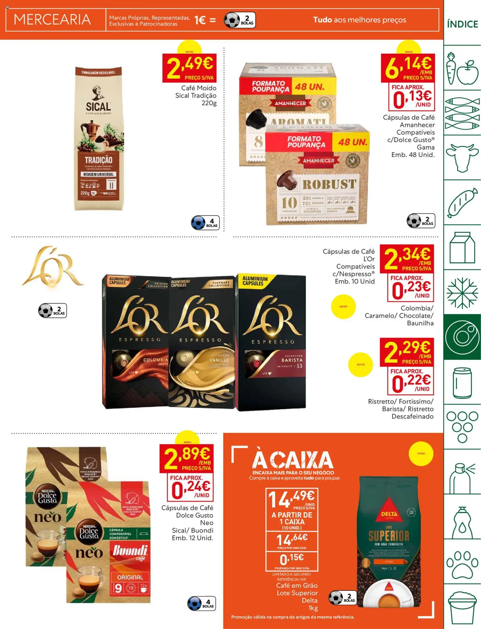 Recheio folheto │ válido de 28.04.2026 | Página: 27 | Produtos: Caixa, Café, Dolce gusto