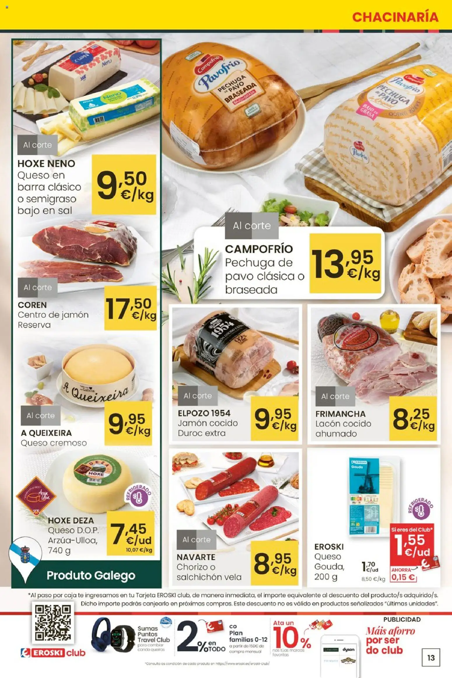 Eroski - Entroido do aforro │ válido desde el 12.02.2026 | Página: 13 | Productos: Jamón cocido, Té, Vela, Caja