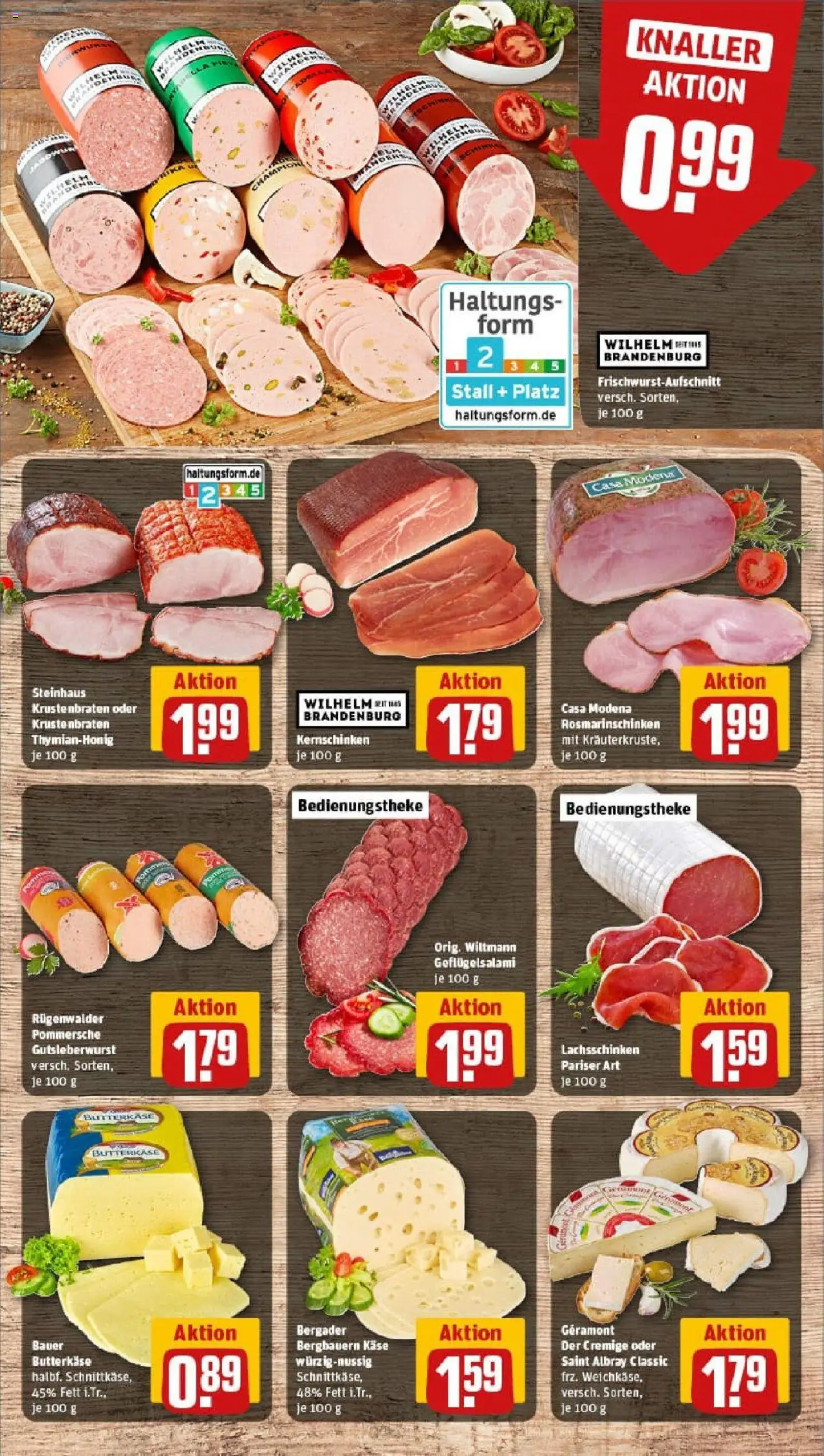 Rewe prospekt Uslar	 - gültig ab dem 03.08.2025 | Seite: 9 | Produkte: Geramont, Käse, Krustenbraten, Salami